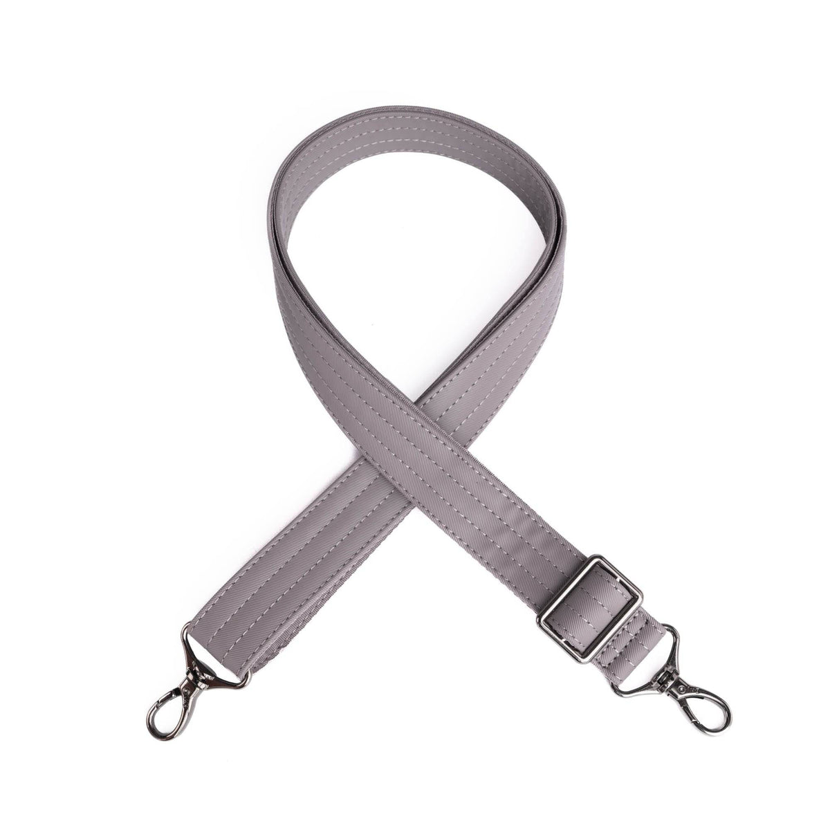 Adjustable Webbed Satin Luxe VL Bag Strap - 1.25&quot; - PEARL - Strap_1.25_SatinLuxe_Pearl_01_webbed
