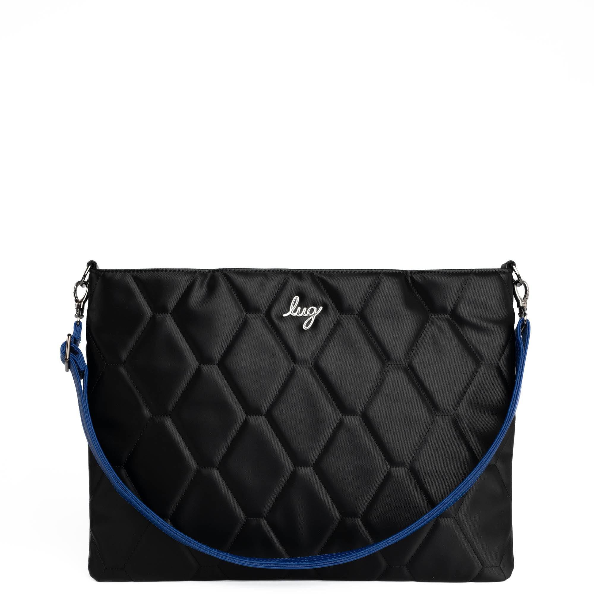 Adjustable Webbed Satin Luxe VL Bag Strap - 1.25" - SAPPHIRE - Strap_1.25_SatinLuxe_Sapphire_03_webbed