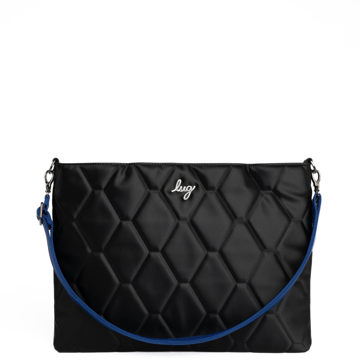 Adjustable Webbed Satin Luxe VL Bag Strap - 1.25&quot; - SAPPHIRE - Strap_1.25_SatinLuxe_Sapphire_03_webbed