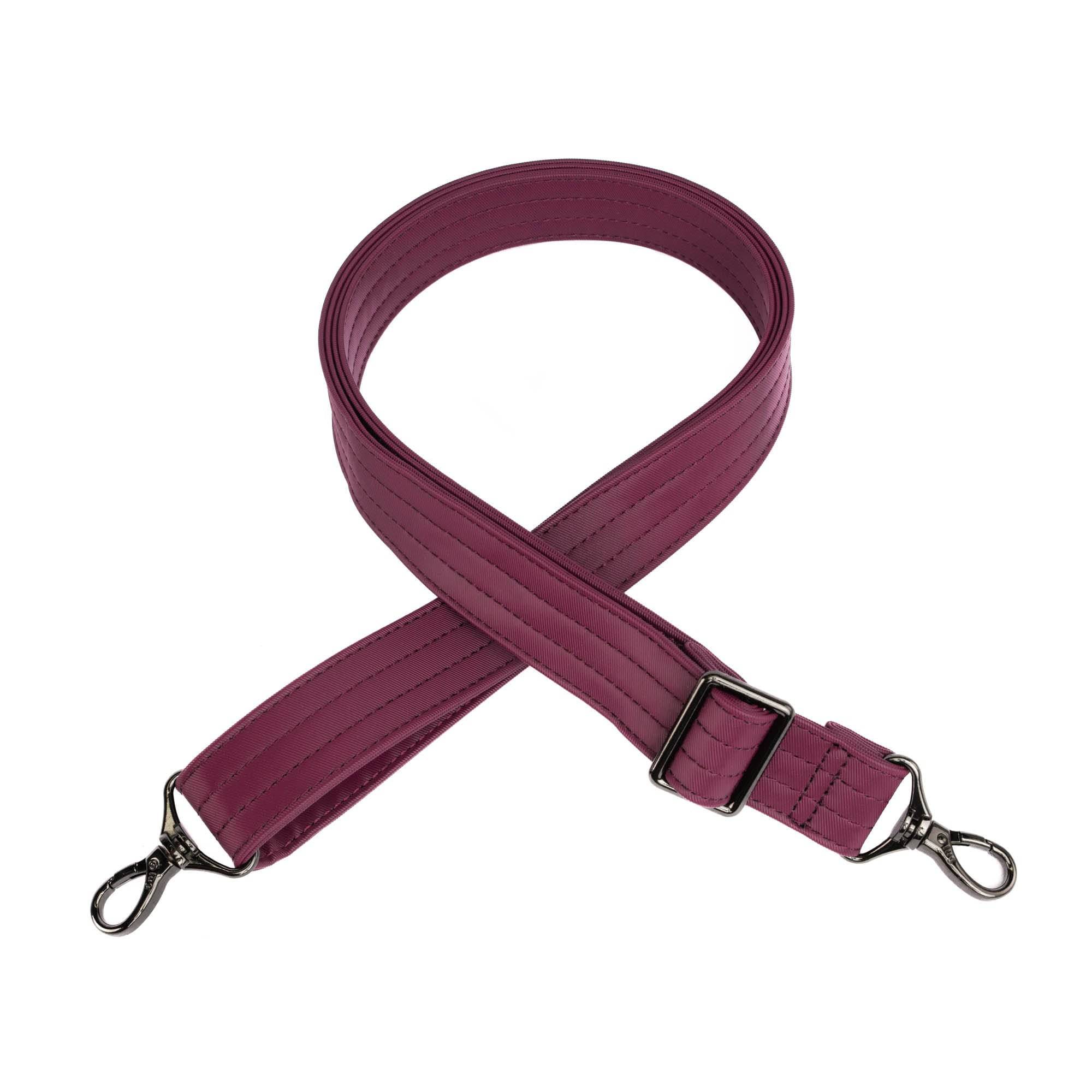 Adjustable Satin Luxe VL Bag Strap - 1.25" - WINE - Strap_1.25_SatinLuxe_Wine_01