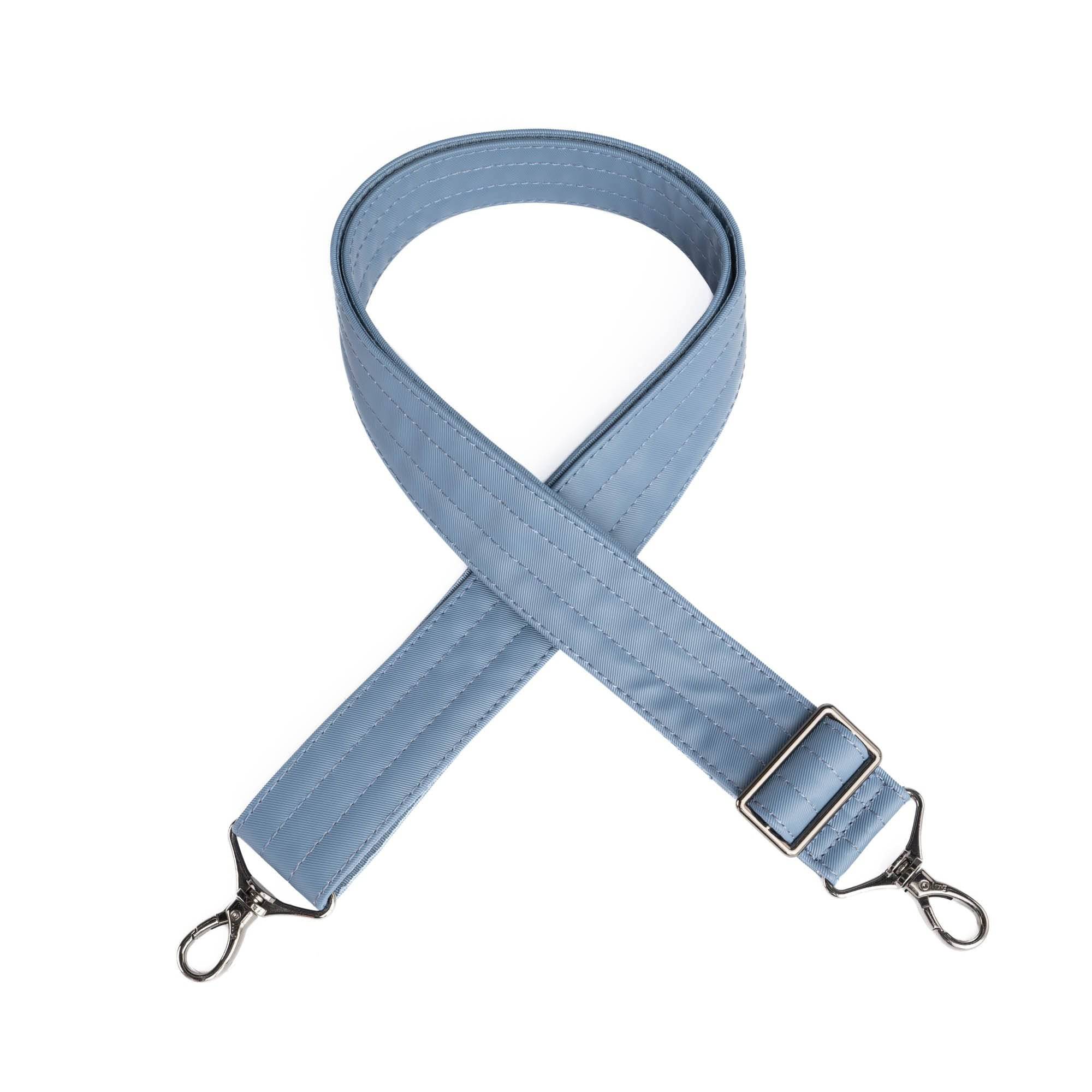Adjustable Webbed Satin Luxe VL Bag Strap - 1.5" - BLUE MOON - Strap_1.5_SatinLuxe_BlueMoon_01_webbed