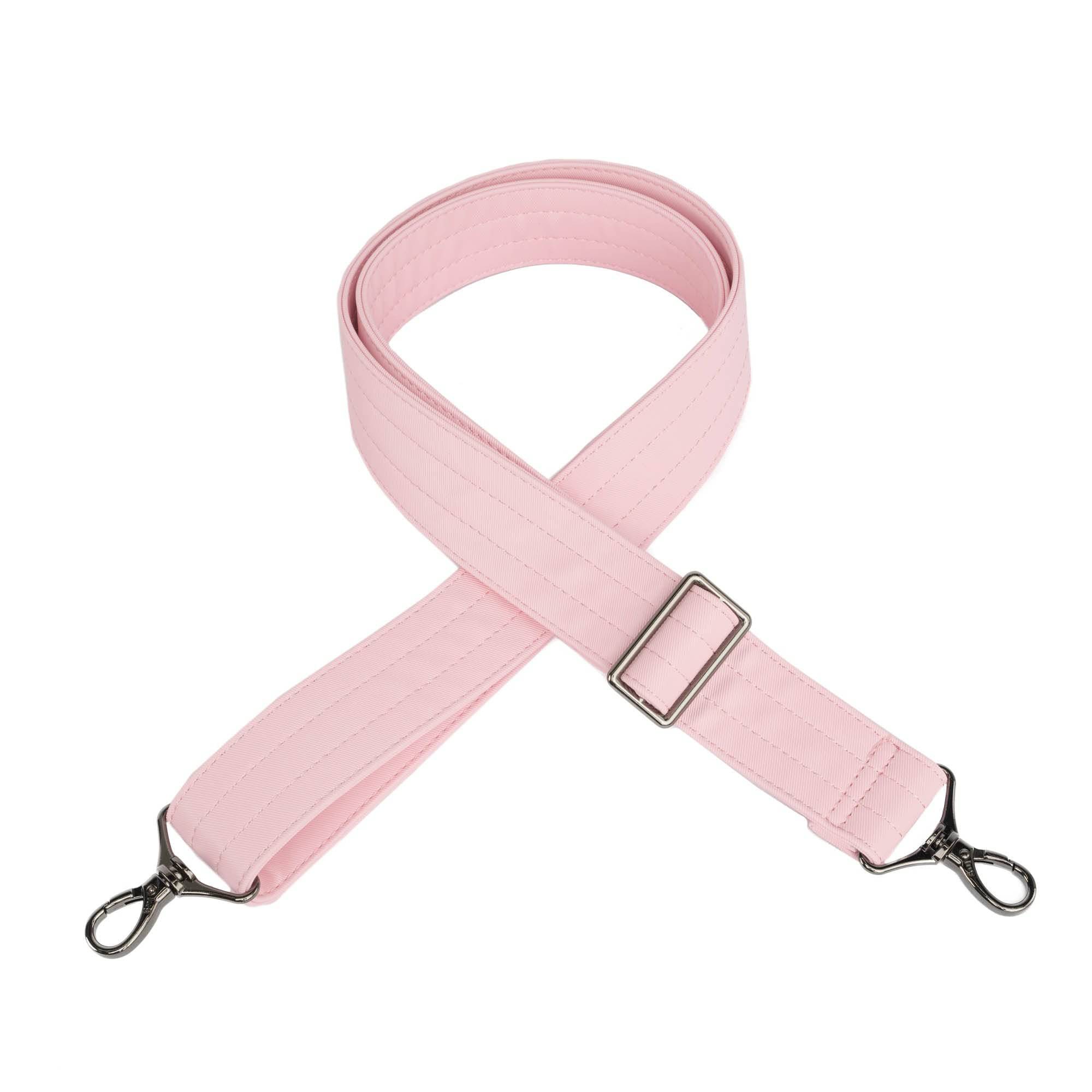 Adjustable Satin Luxe VL Bag Strap - 1.5" - BUBBLE PINK - Strap_1.5_SatinLuxe_BubblePink_01