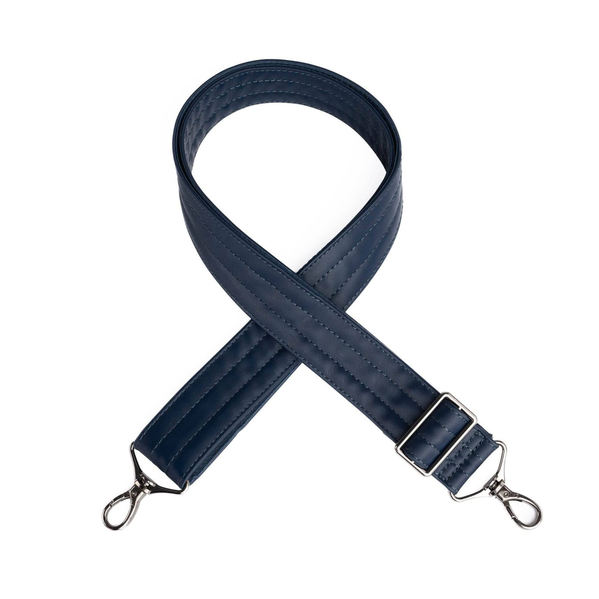 Adjustable Webbed Satin Luxe VL Bag Strap - 1.5&quot; - INDIGO - Strap_1.5_SatinLuxe_Indigo_01_webbed
