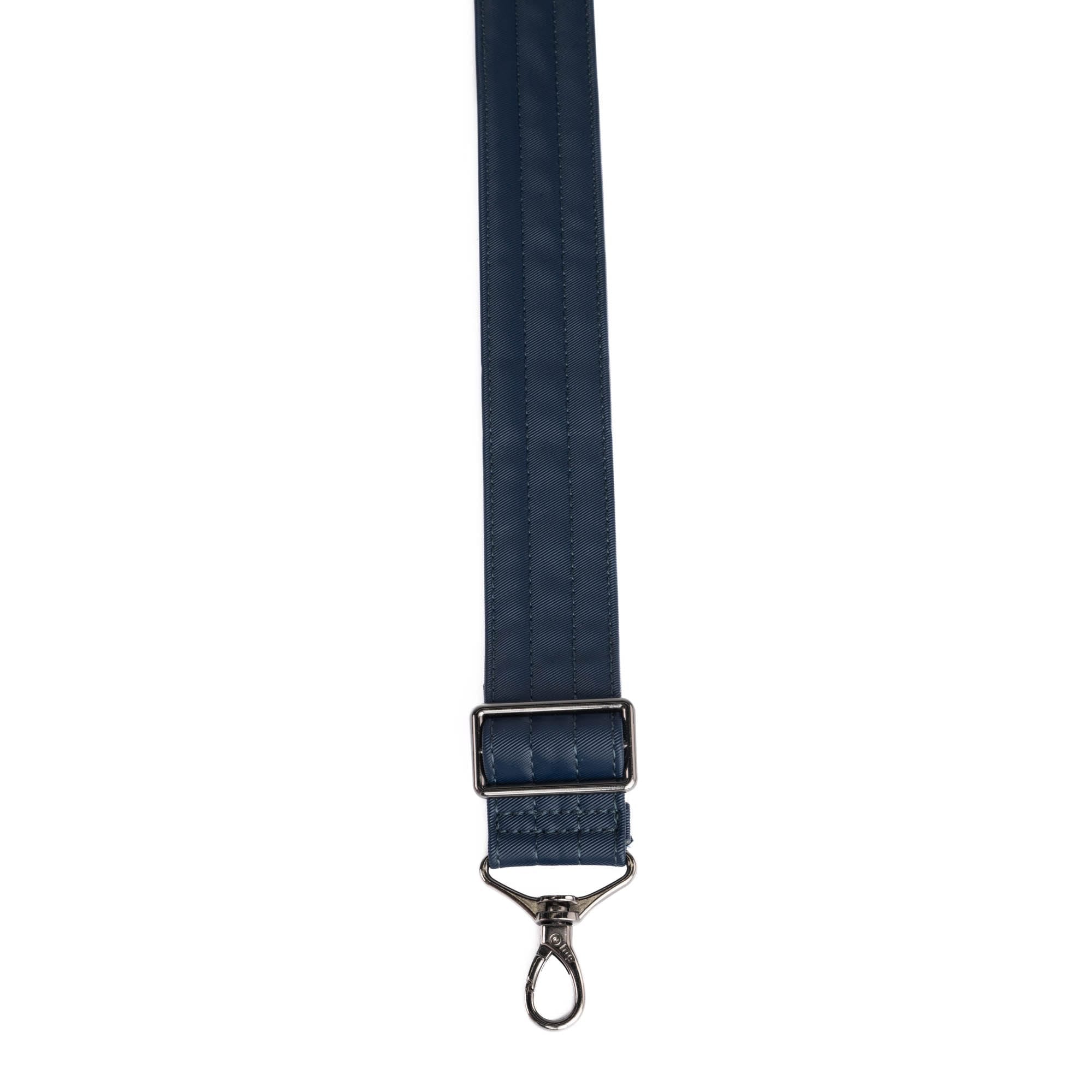 Adjustable Webbed Satin Luxe VL Bag Strap - 1.5" - INDIGO - Strap_1.5_SatinLuxe_Indigo_02_webbed