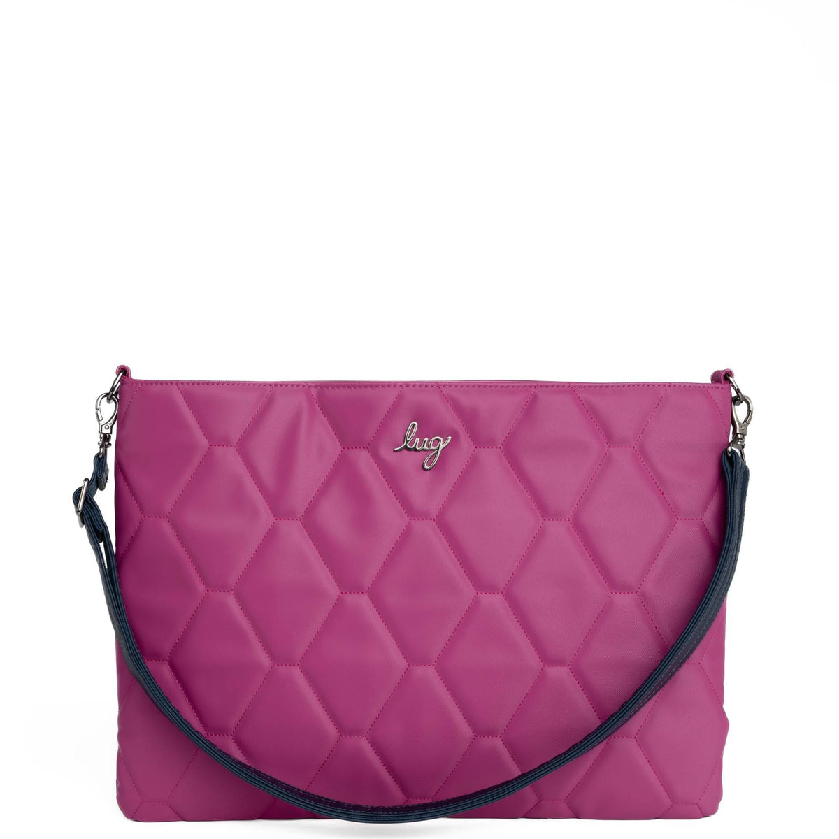 Adjustable Webbed Satin Luxe VL Bag Strap - 1.5&quot; - INDIGO - Strap_1.5_SatinLuxe_Indigo_03_webbed