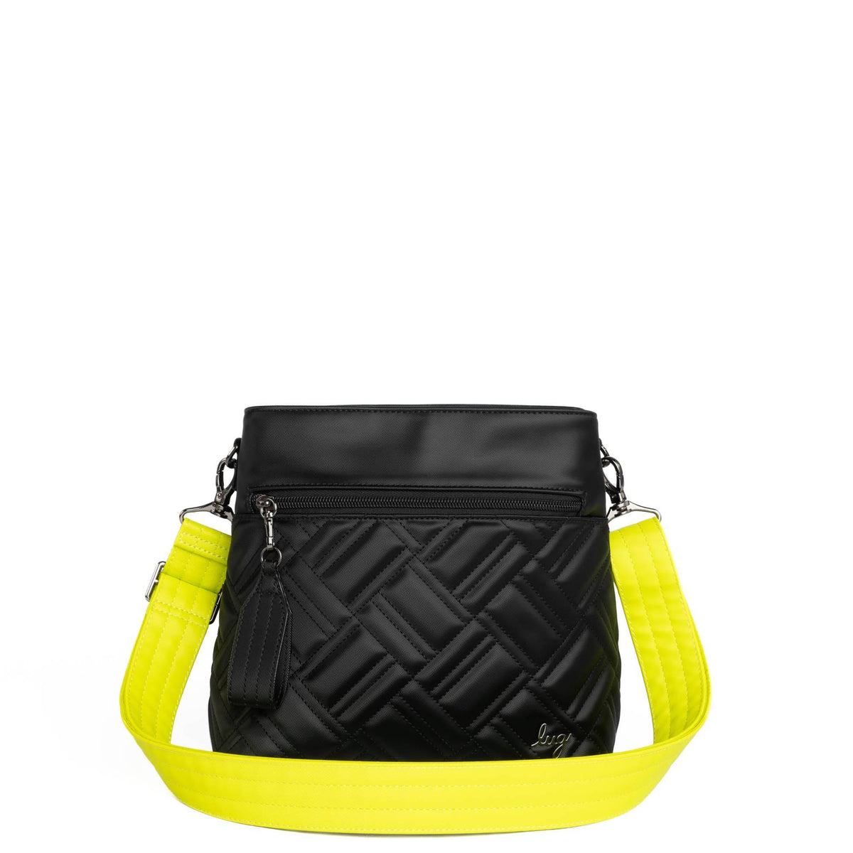 Adjustable Webbed Satin Luxe VL Bag Strap - 1.5&quot; - LEMON LIME - Strap_1.5_SatinLuxe_LemonLime_03_webbed
