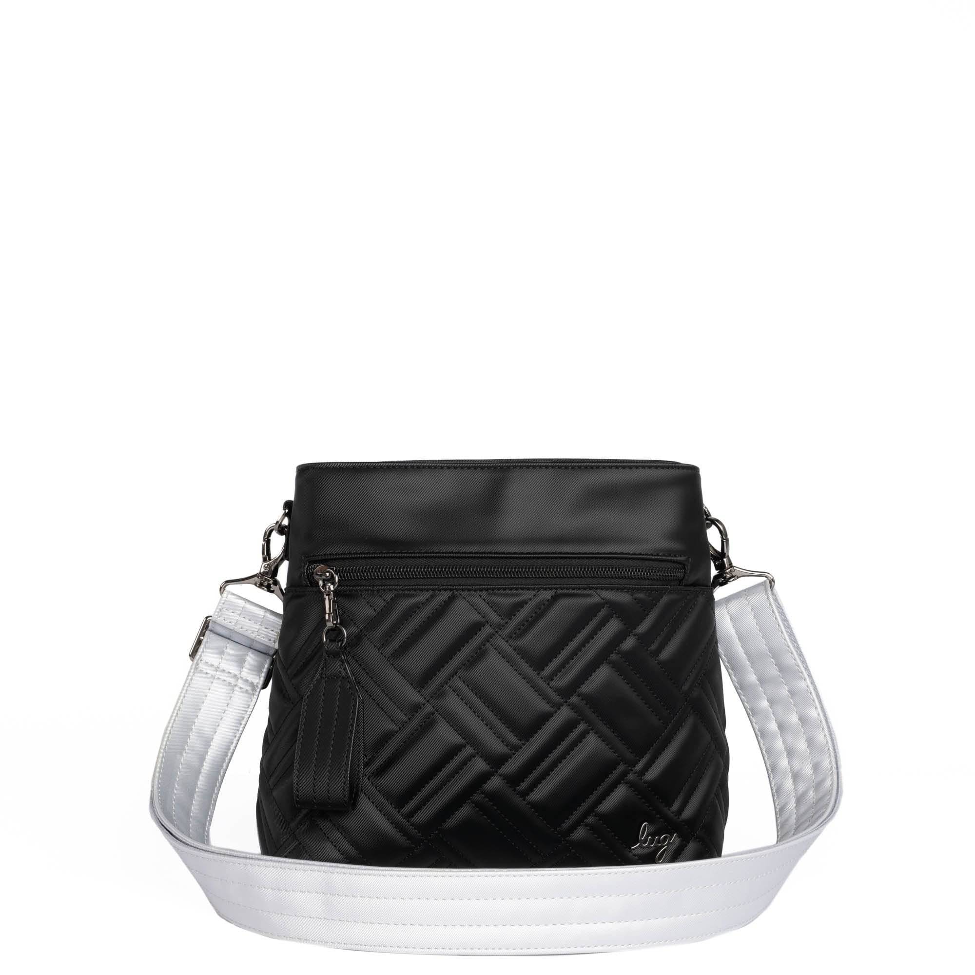 Adjustable Webbed Satin Luxe VL Bag Strap - 1.5" - METALLIC SILVER - Strap_1.5_SatinLuxe_MetallicSilver_03_webbed