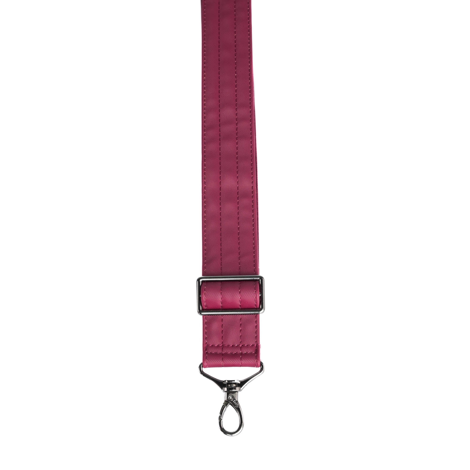 Adjustable Webbed Satin Luxe VL Bag Strap - 1.5" - RASPBERRY - Strap_1.5_SatinLuxe_Raspberry_02_webbed