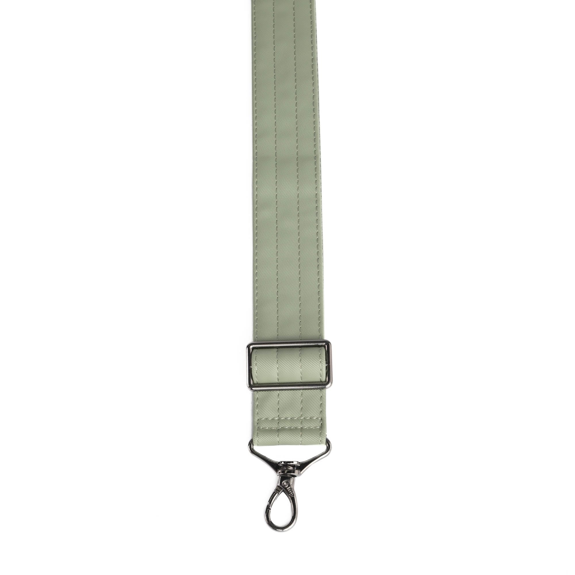 Adjustable Webbed Satin Luxe VL Bag Strap - 1.5" - SAGE GREEN - Strap_1.5_SatinLuxe_SageGreen_02_webbed