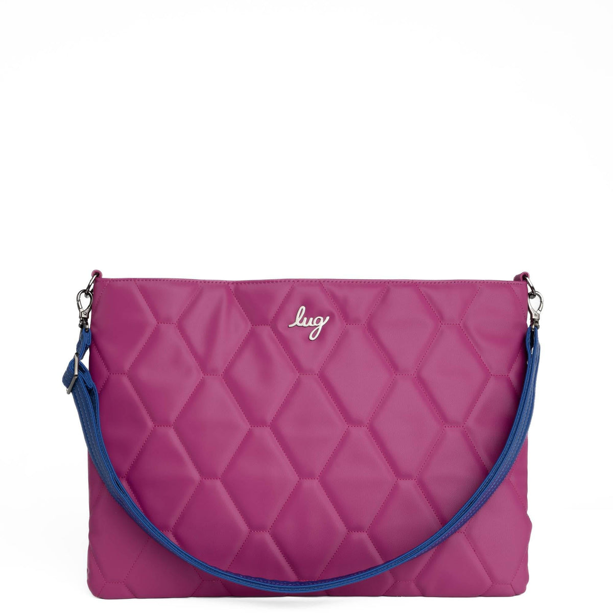 Adjustable Webbed Satin Luxe VL Bag Strap - 1.5&quot; - SAPPHIRE - Strap_1.5_SatinLuxe_Sapphire_03_webbed