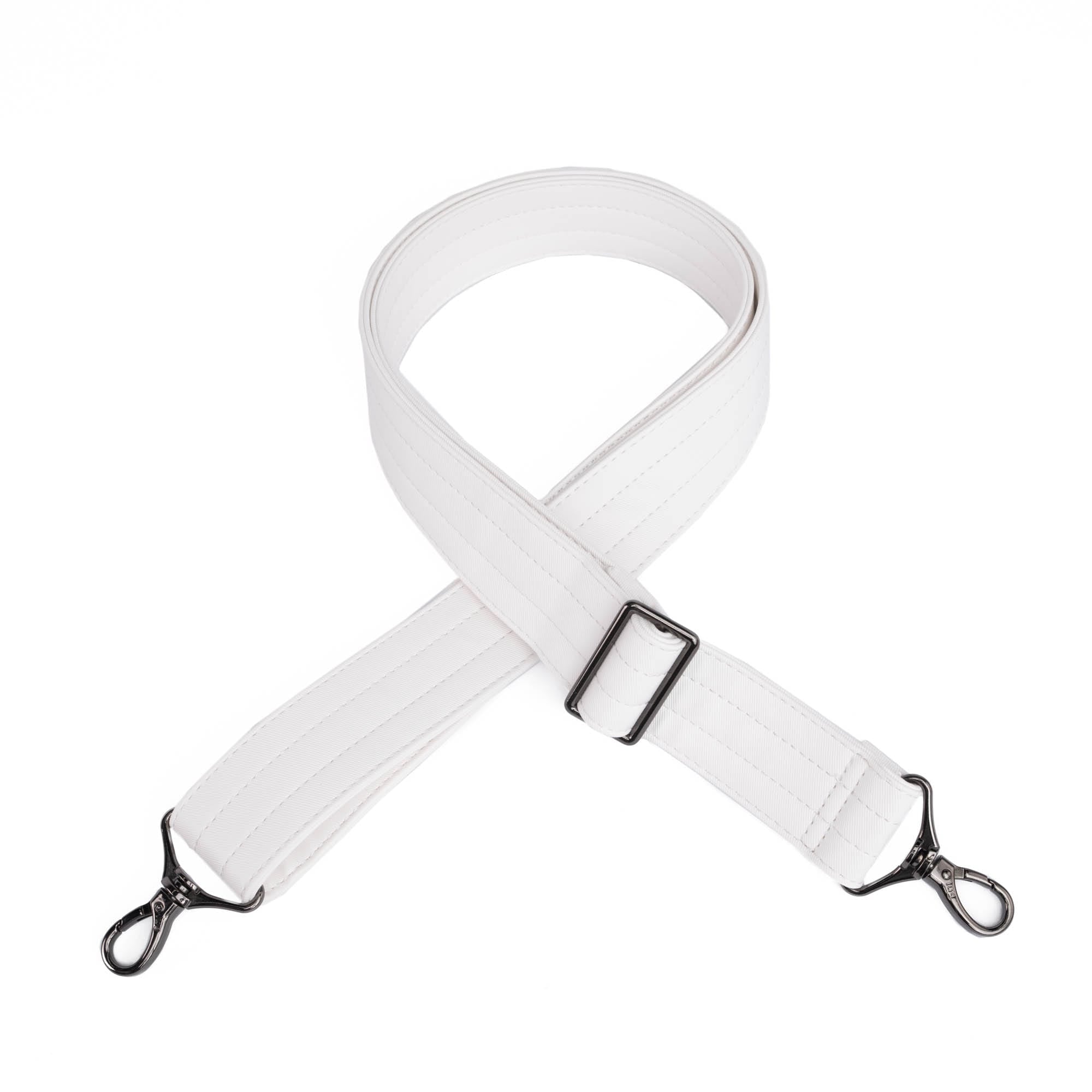 Adjustable Satin Luxe VL Bag Strap - 1.5" - WHITE - Strap_1.5_SatinLuxe_White_01
