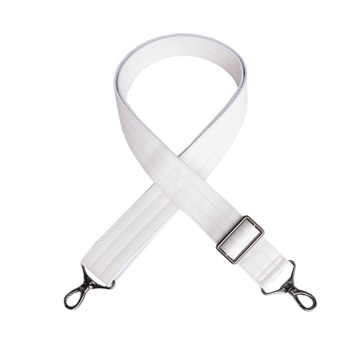 Adjustable Webbed Satin Luxe VL Bag Strap - 1.5&quot; - - Strap_1.5_SatinLuxe_White_01_webbed_187c7b5e-517c-4d63-b5a5-69661545d068