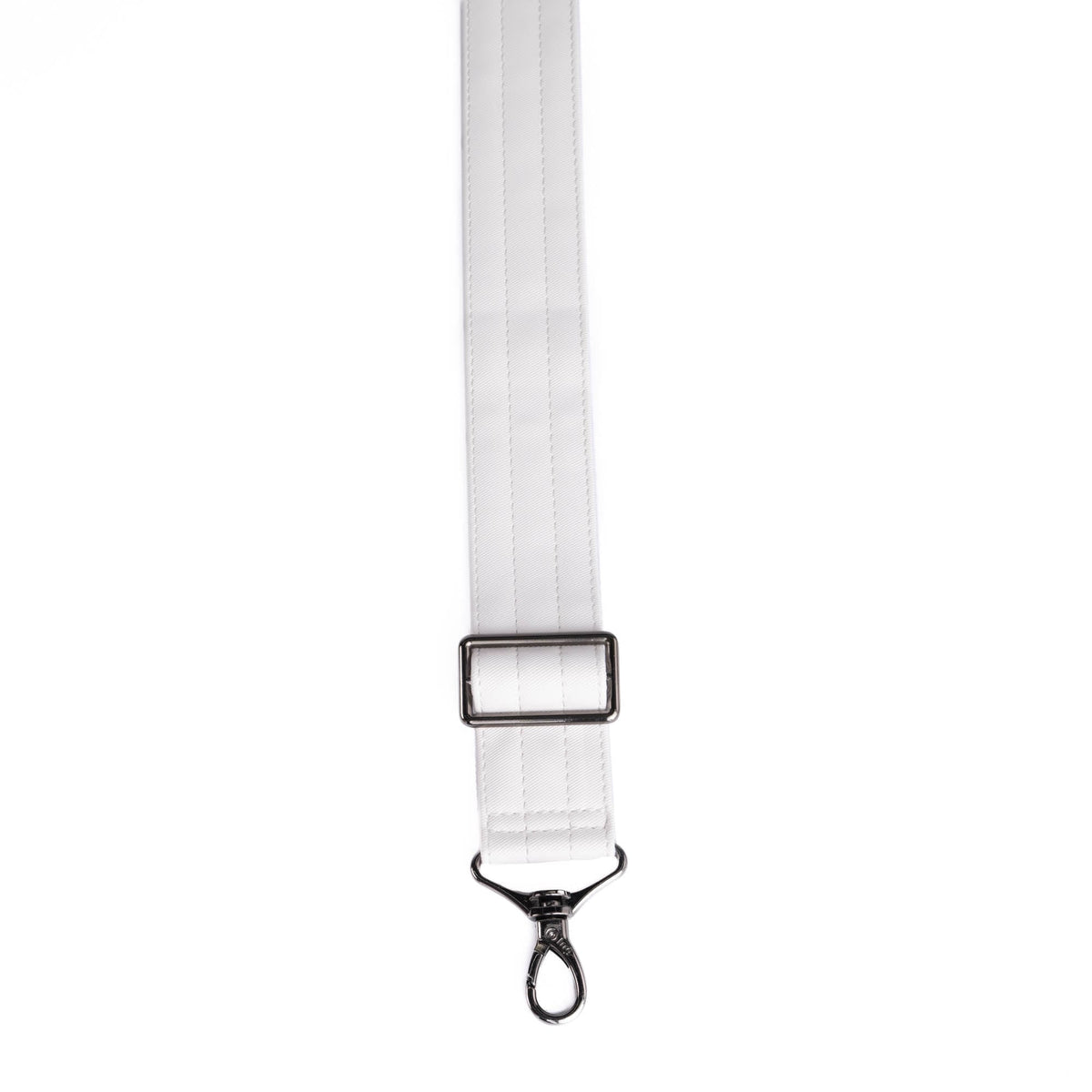 Adjustable Webbed Satin Luxe VL Bag Strap - 1.5&quot; - WHITE - Strap_1.5_SatinLuxe_White_02_webbed