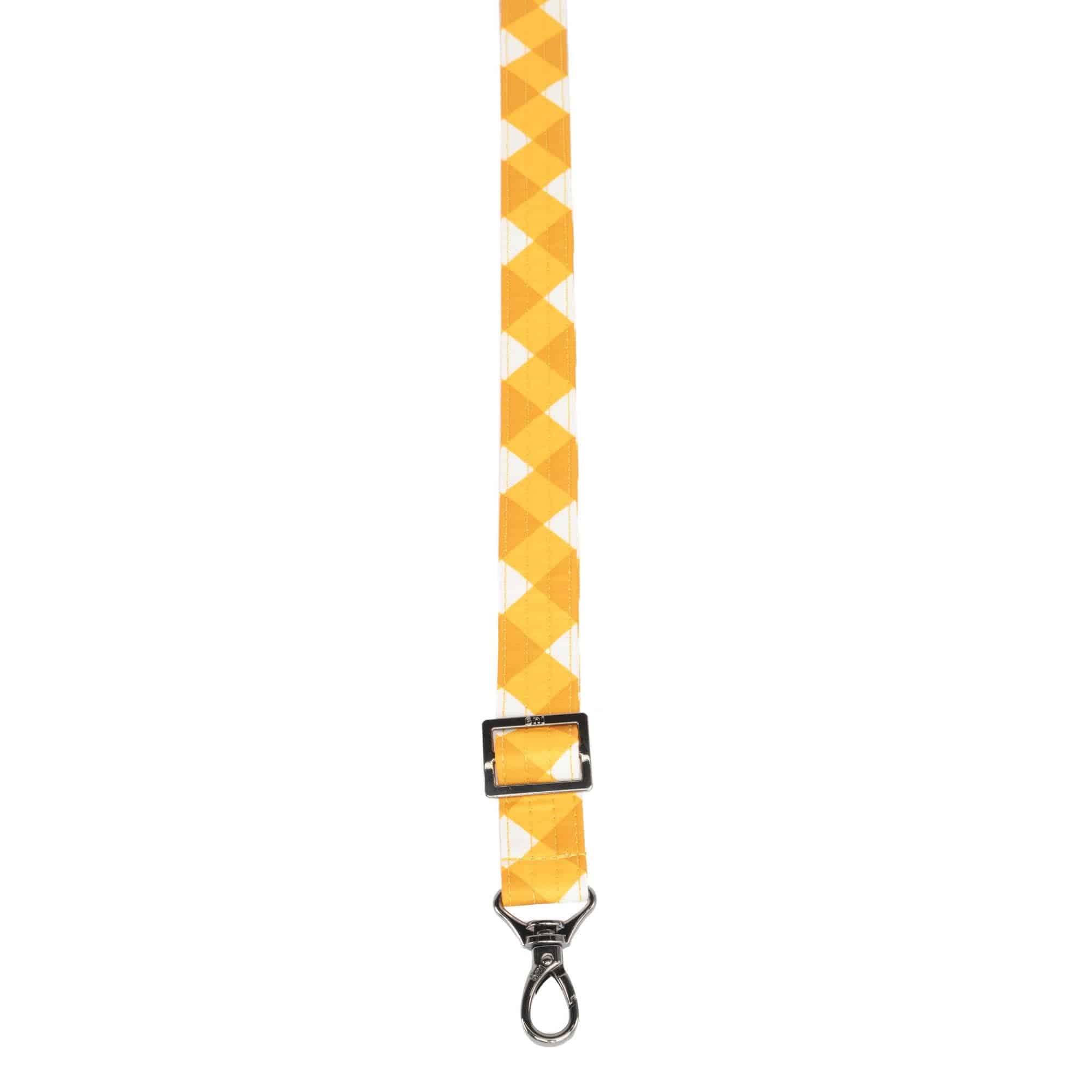Adjustable Classic Bag Strap - 1" - GINGHAM MUSTARD - Strap_1_Classic_GinghamMustard_02