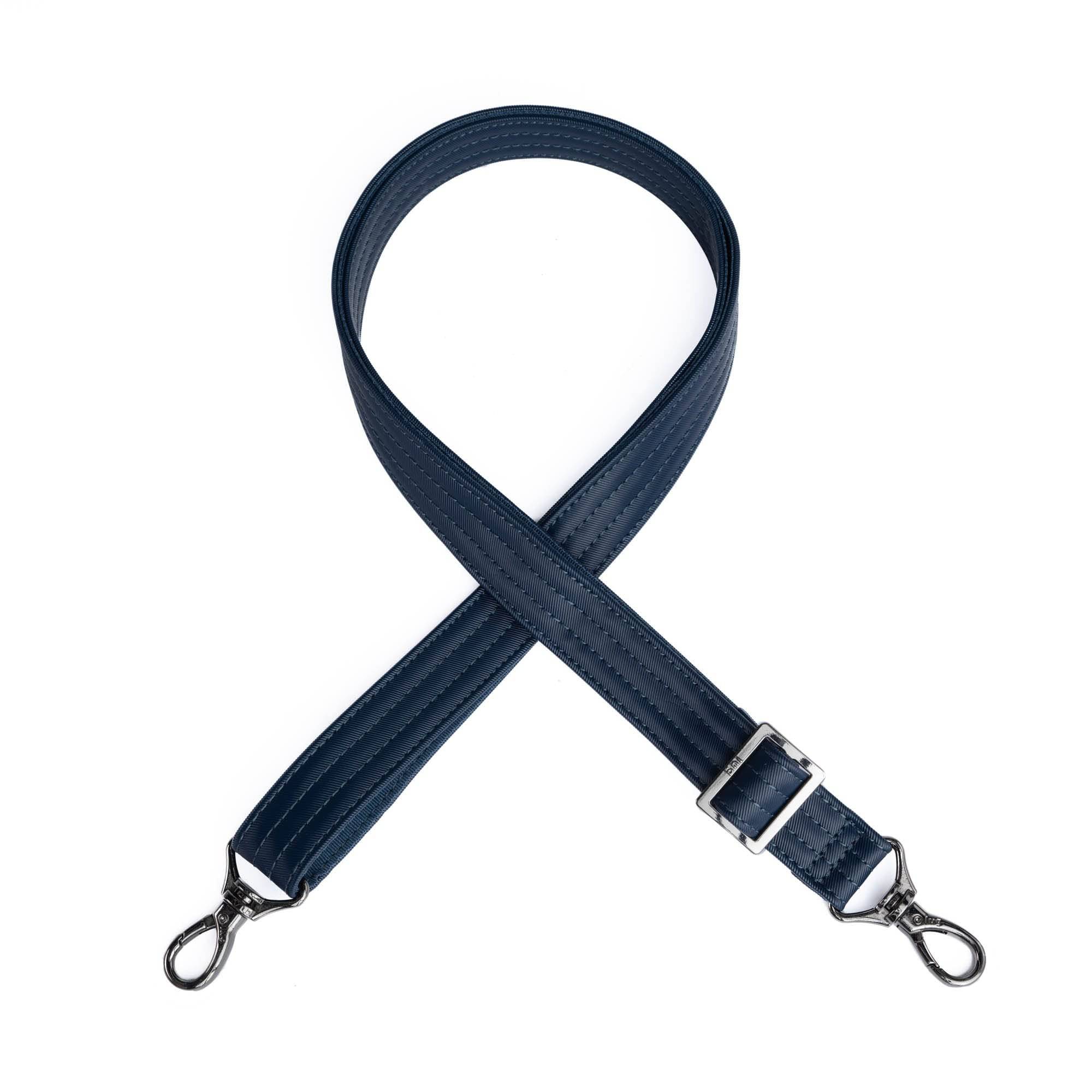 Adjustable Webbed Satin Luxe VL Bag Strap - 1" - - Strap_1_SatinLuxe_Indigo_01_3c4c0edd-acf4-42bc-a13d-cc0ec377ffbf