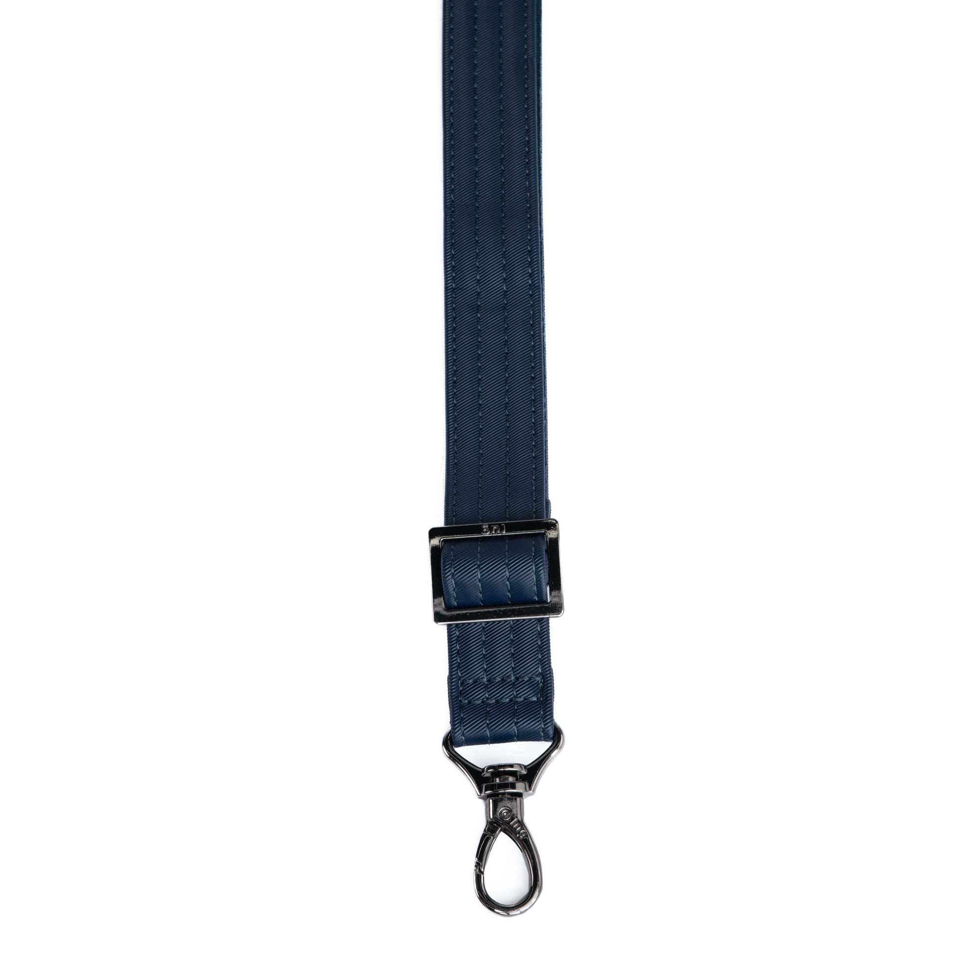 Adjustable Webbed Satin Luxe VL Bag Strap - 1" - INDIGO - Strap_1_SatinLuxe_Indigo_02