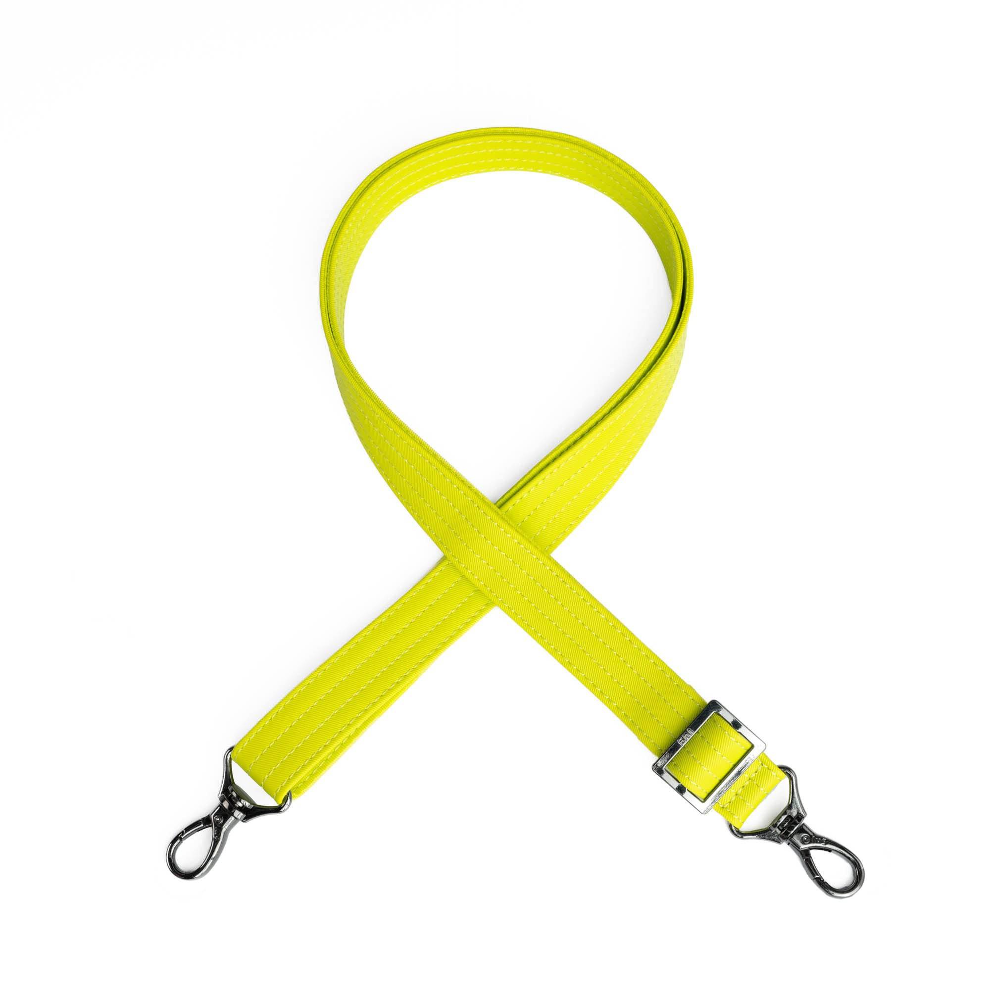 Adjustable Webbed Satin Luxe VL Bag Strap - 1" - LEMON LIME - Strap_1_SatinLuxe_LemonLime_01