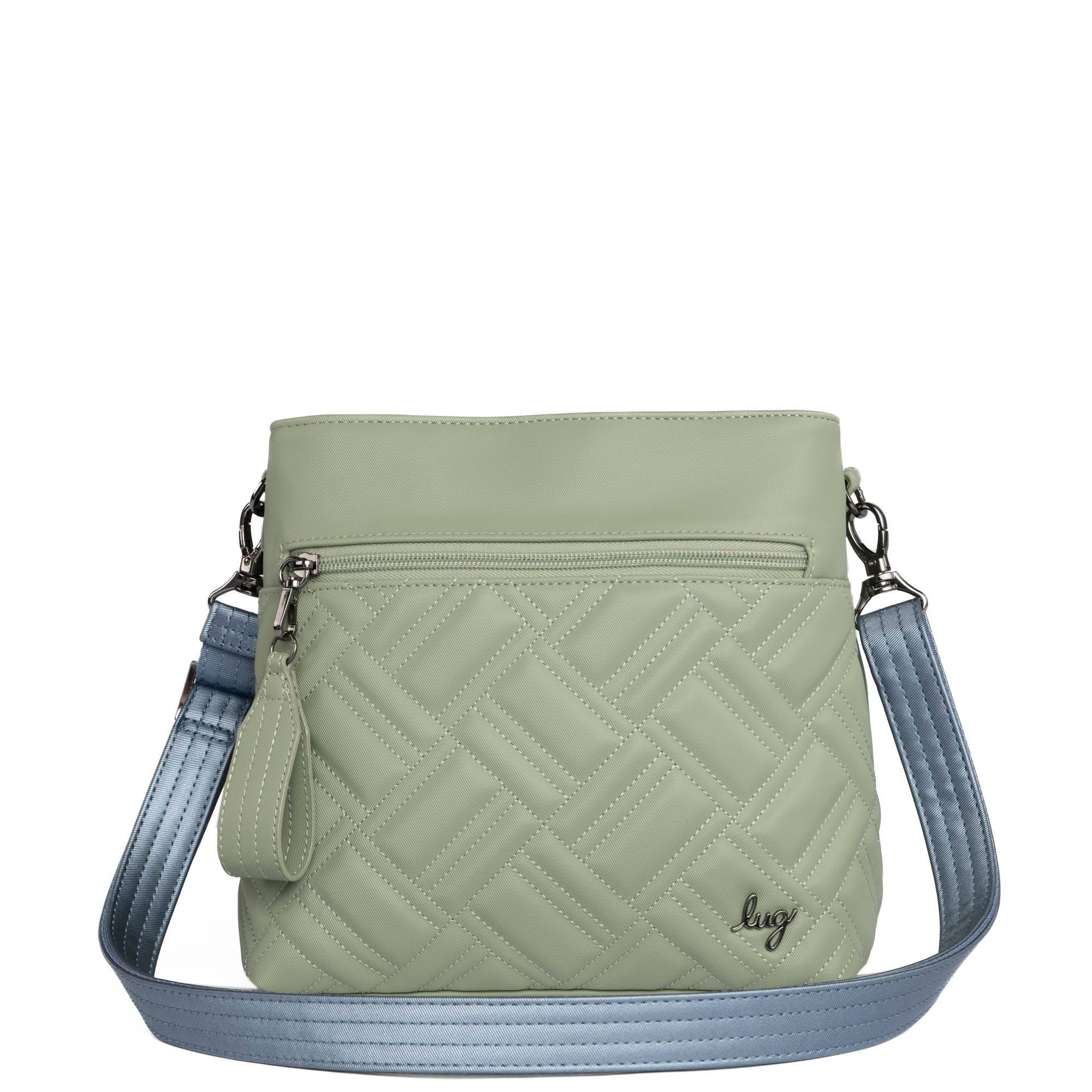 Adjustable Webbed Satin Luxe VL Bag Strap - 1" - METALLIC BLUE MOON - Strap_1_SatinLuxe_MetallicBlueMoon_03