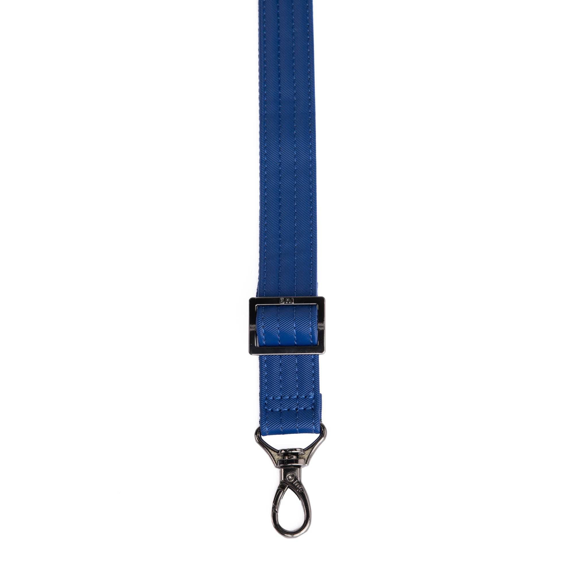 Adjustable Webbed Satin Luxe VL Bag Strap - 1" - SAPPHIRE - Strap_1_SatinLuxe_Sapphire_02