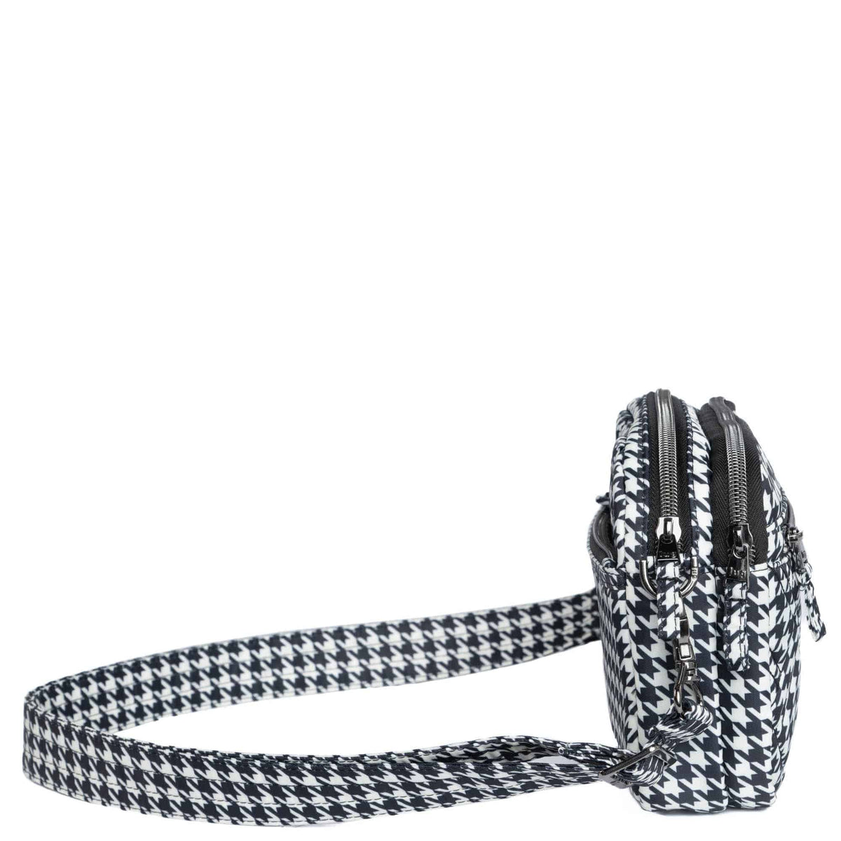 Super Coupe 2 Convertible Crossbody Bag - MICRO HOUNDSTOOTH BLACK - SuperCoupe2Classic_MicroHoundstoothBlack_03