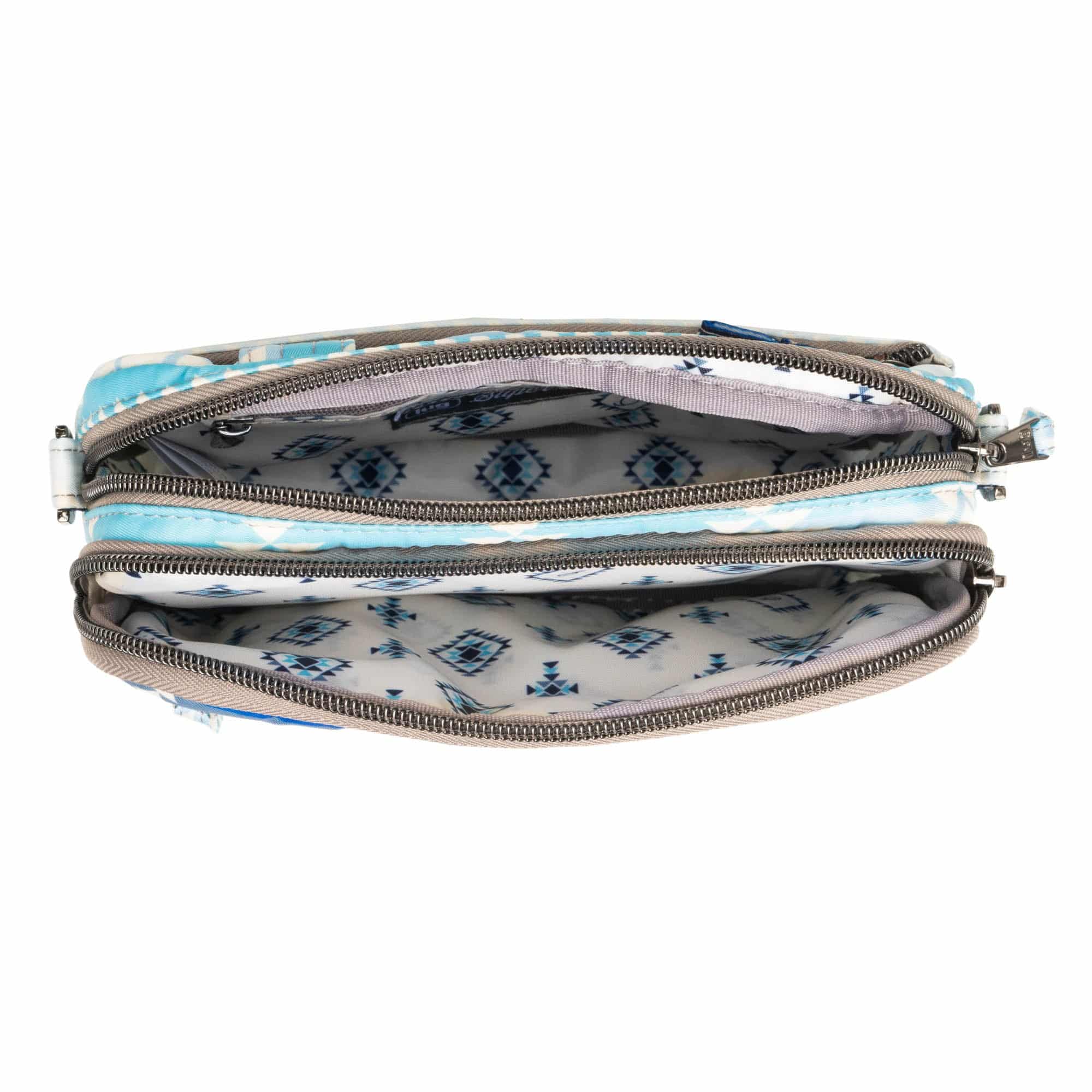 Guild Collection Classic Super Coupe 2 Crossbody Bag - SOUTHWEST GEESE BLUE - SuperCoupe2MD_SouthwestGeeseBlue_05