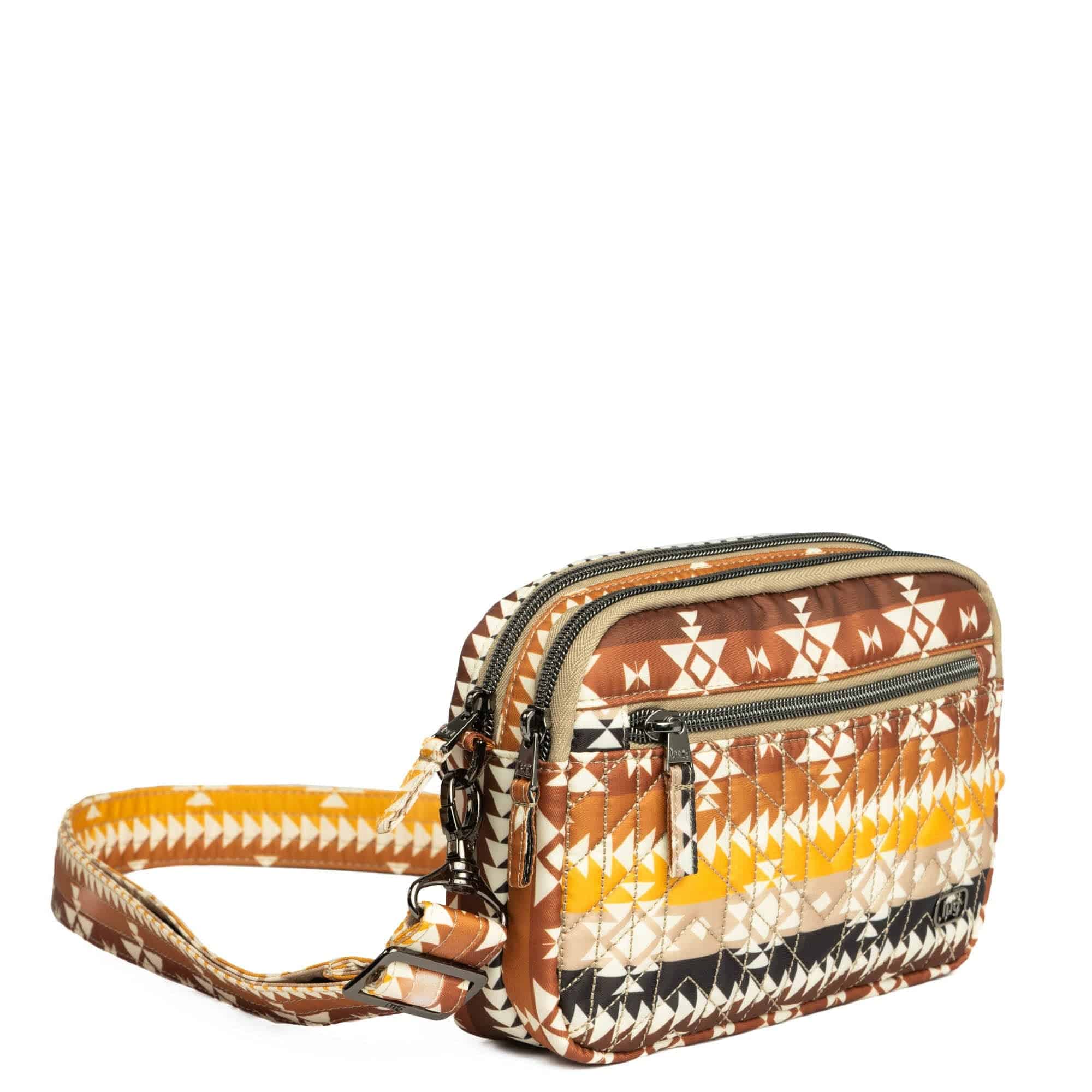 Guild Collection Classic Super Coupe 2 Crossbody Bag - SOUTHWEST GEESE BROWN - SuperCoupe2MD_SouthwestGeeseBrown_02