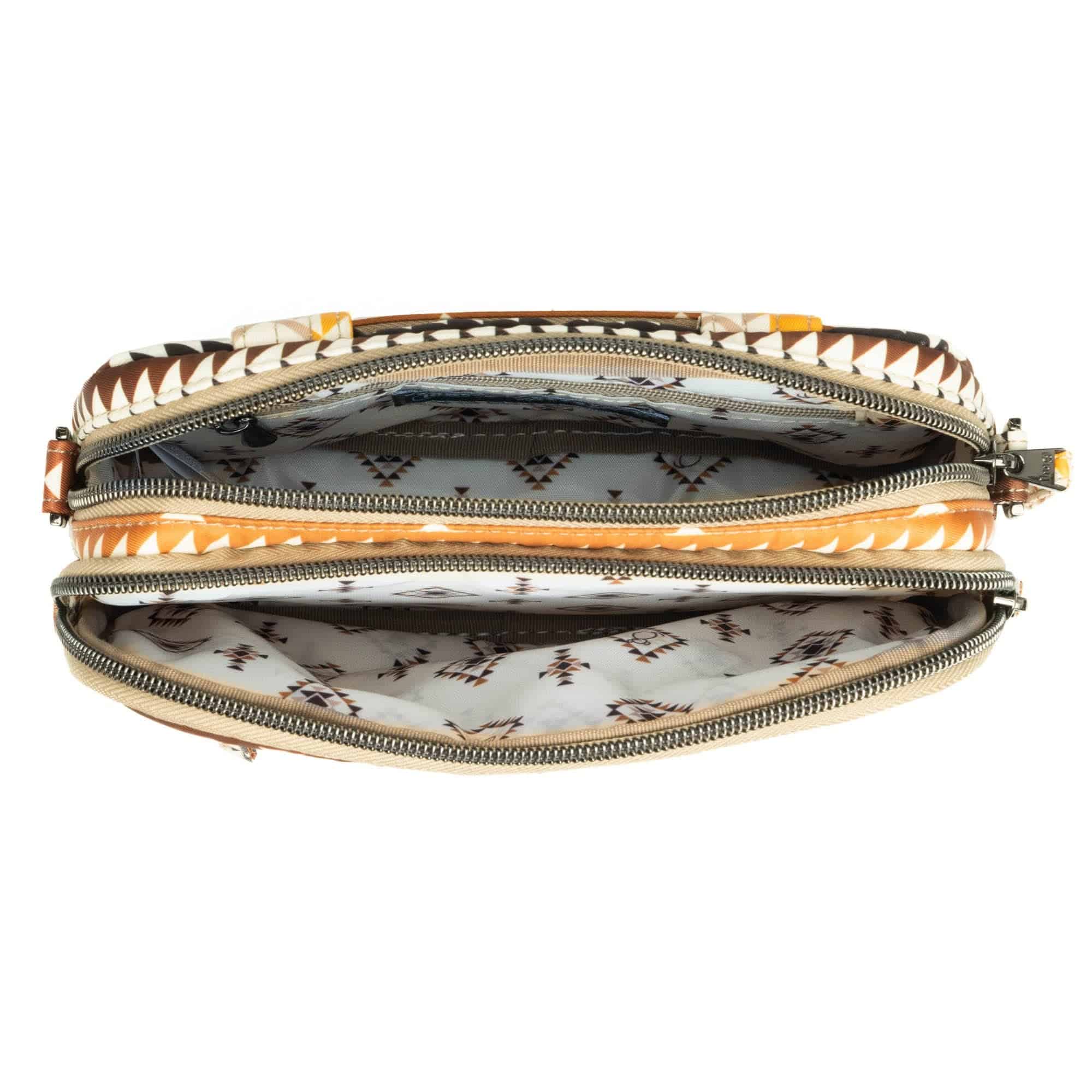 Guild Collection Classic Super Coupe 2 Crossbody Bag - SOUTHWEST GEESE BROWN - SuperCoupe2MD_SouthwestGeeseBrown_05