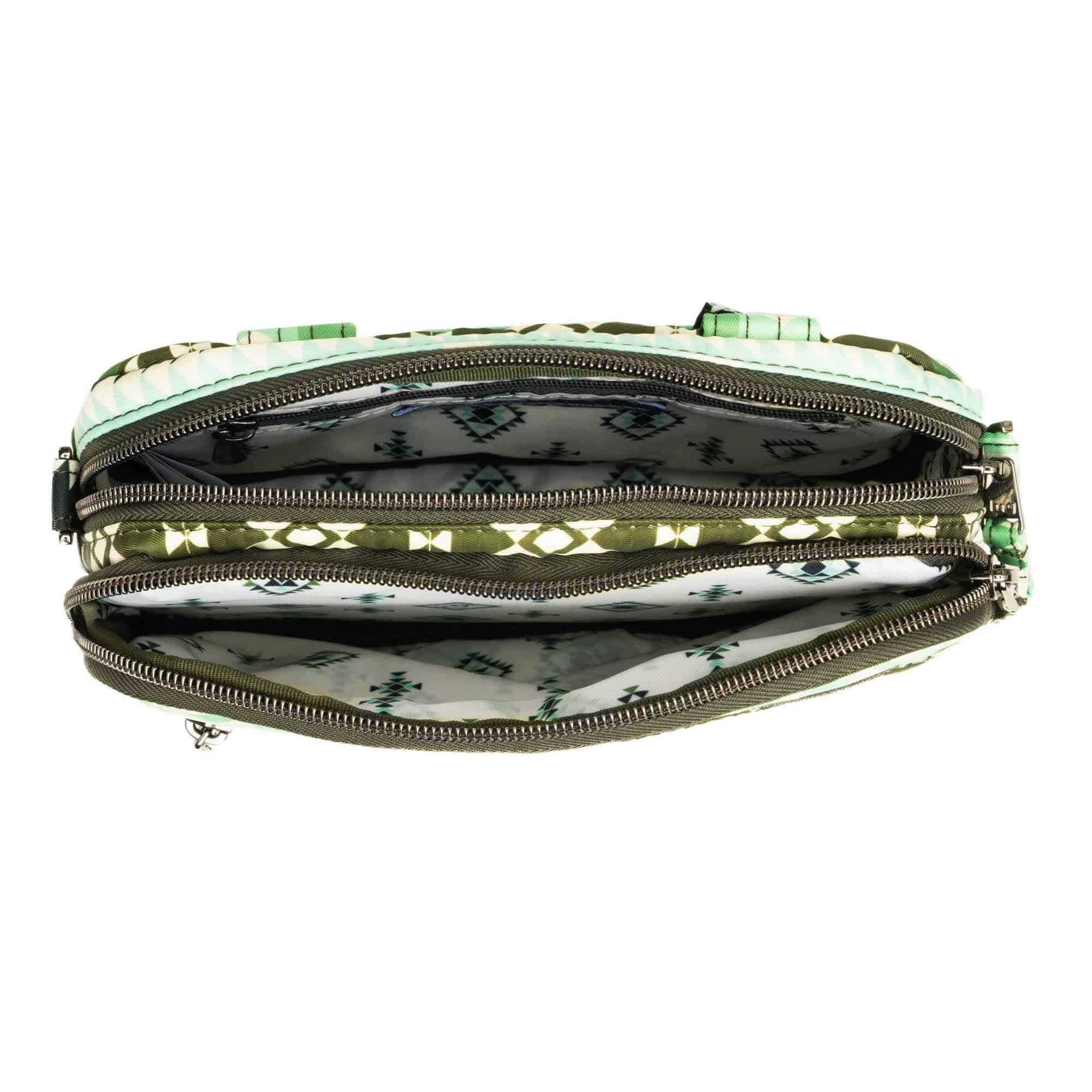 Guild Collection Classic Super Coupe 2 Crossbody Bag - SOUTHWEST GEESE GREEN - SuperCoupe2MD_SouthwestGeeseGreen_05
