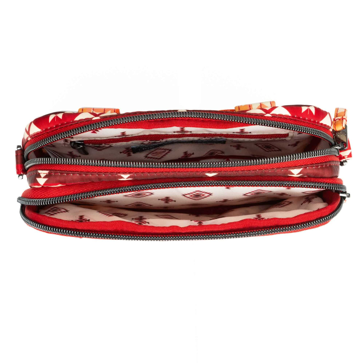 Guild Collection Classic Super Coupe 2 Crossbody Bag - SOUTHWEST GEESE RED - SuperCoupe2MD_SouthwestGeeseRed_05