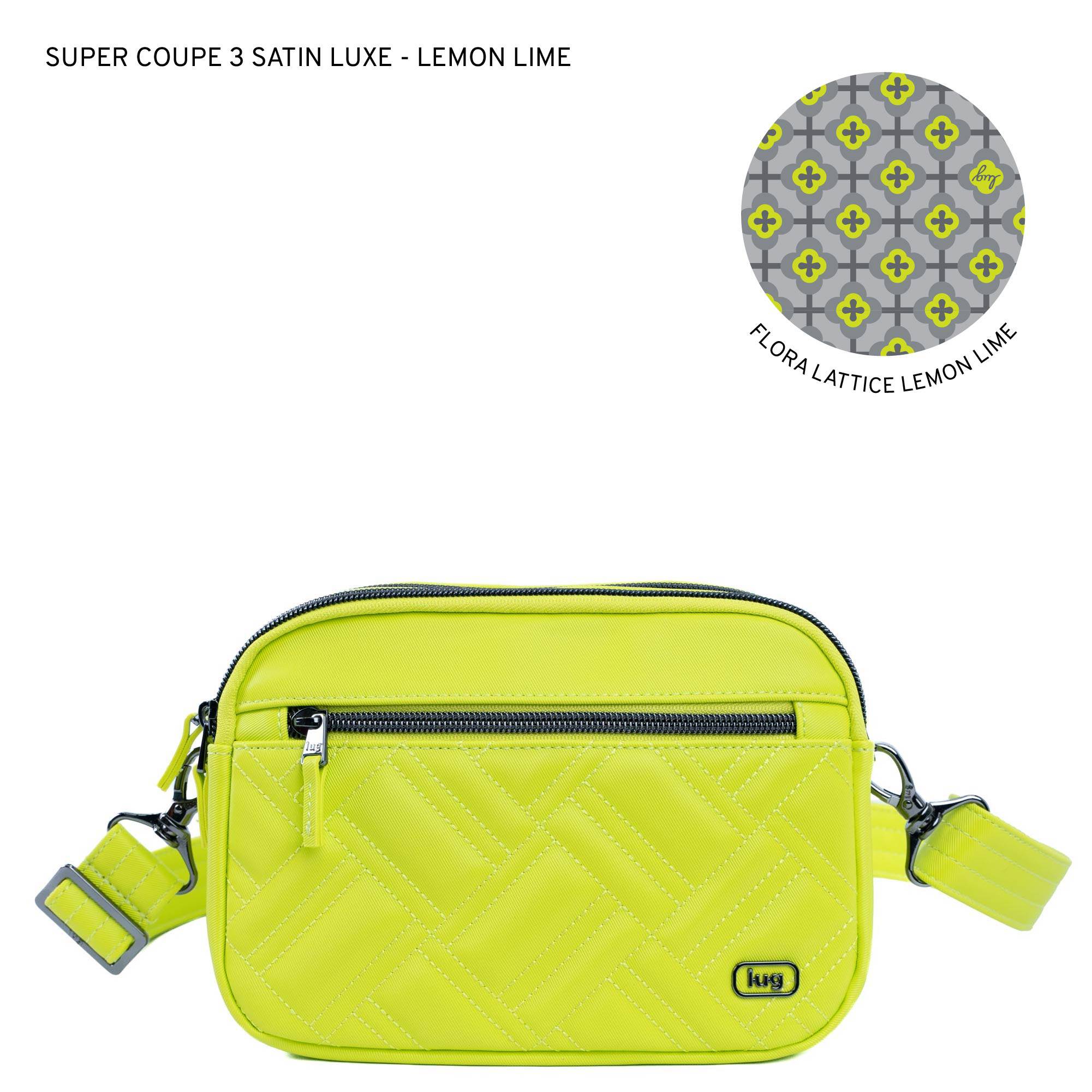 Super Coupe 3 Satin Luxe Convertible Crossbody Bag - LEMON LIME - SuperCoupe2SL_LemonLime