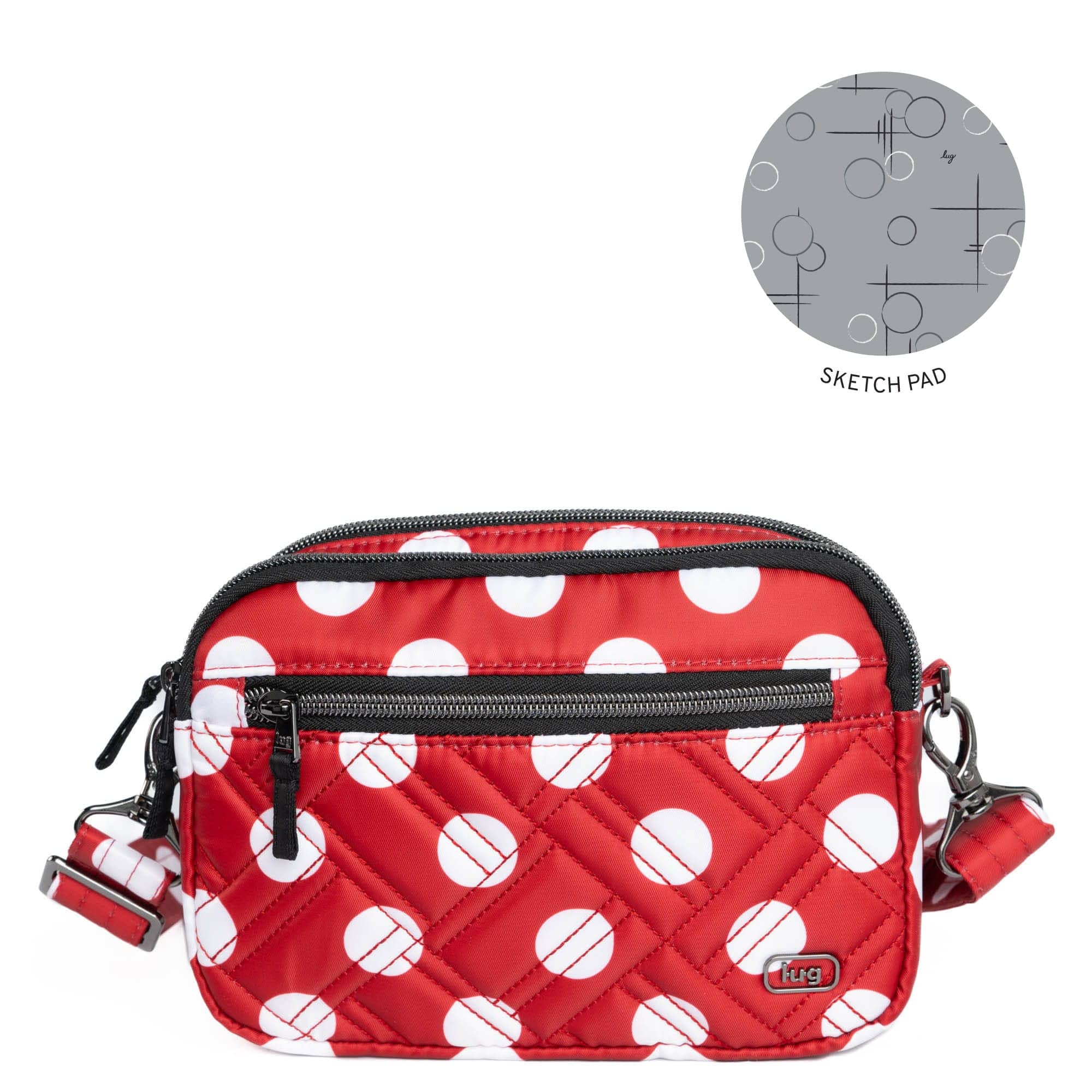 Super Coupe 2 Convertible Crossbody Bag - CRIMSON LARGE DOT - SuperCoupe2_CrimsonDot