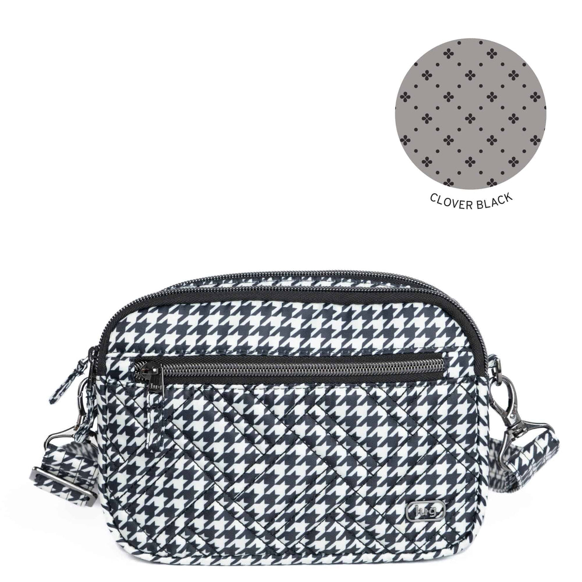 Super Coupe 2 Convertible Crossbody Bag - MICRO HOUNDSTOOTH BLACK - SuperCoupe2_MicroHoundstoothBlack