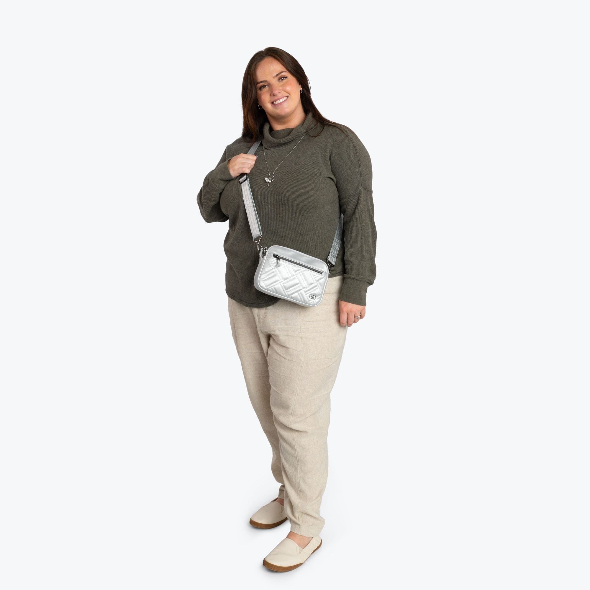 Super Coupe 2 Satin Luxe Convertible Crossbody Bag - - SuperCoupe2_SatinLuxe_Lifestyle_BagProportions_02