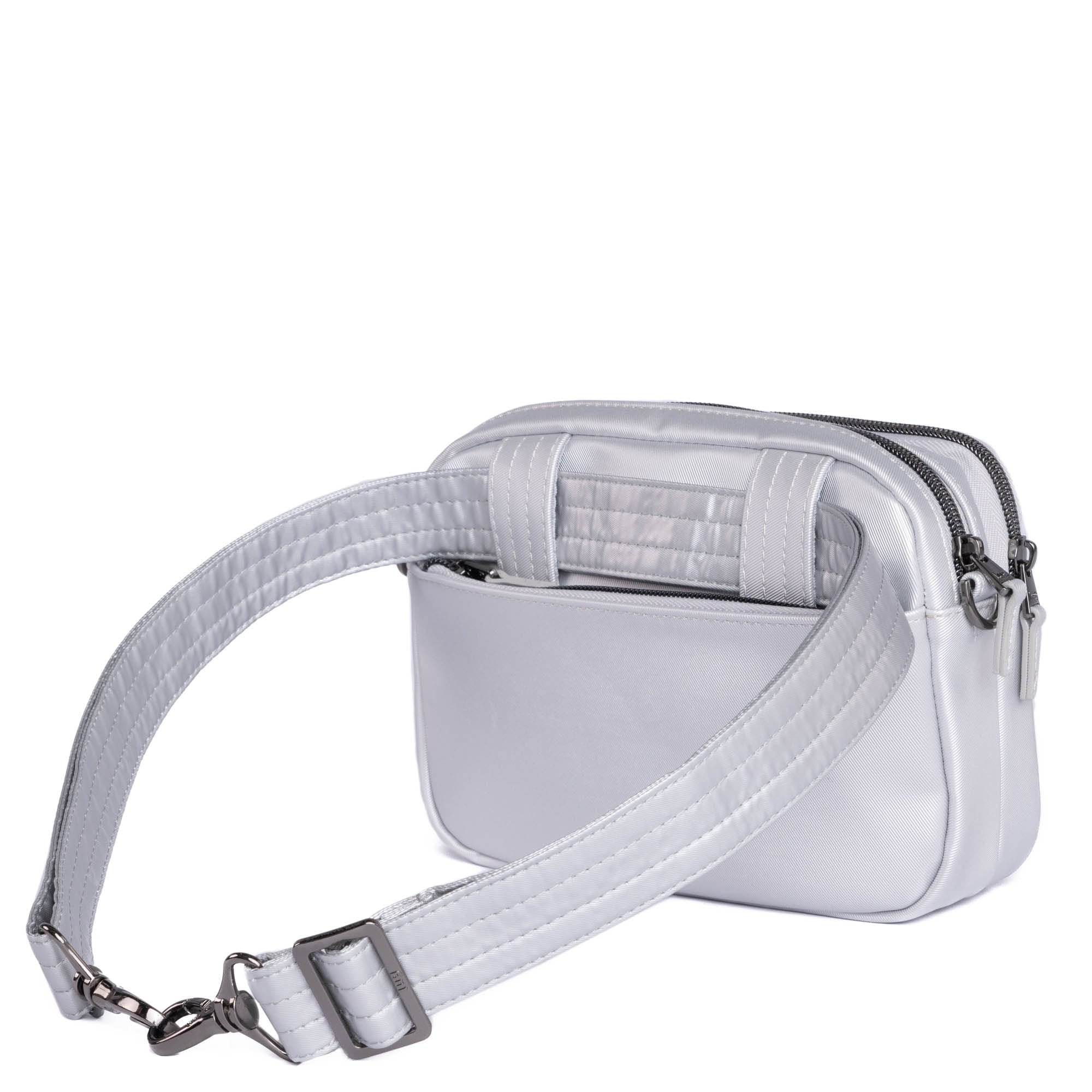 Super Coupe 2 Satin Luxe Convertible Crossbody Bag - METALLIC SILVER - SuperCoupe2_SatinLuxe_MetallicSilver_04_841c9269-a5a9-4ac3-81e0-84b95eaa0c93
