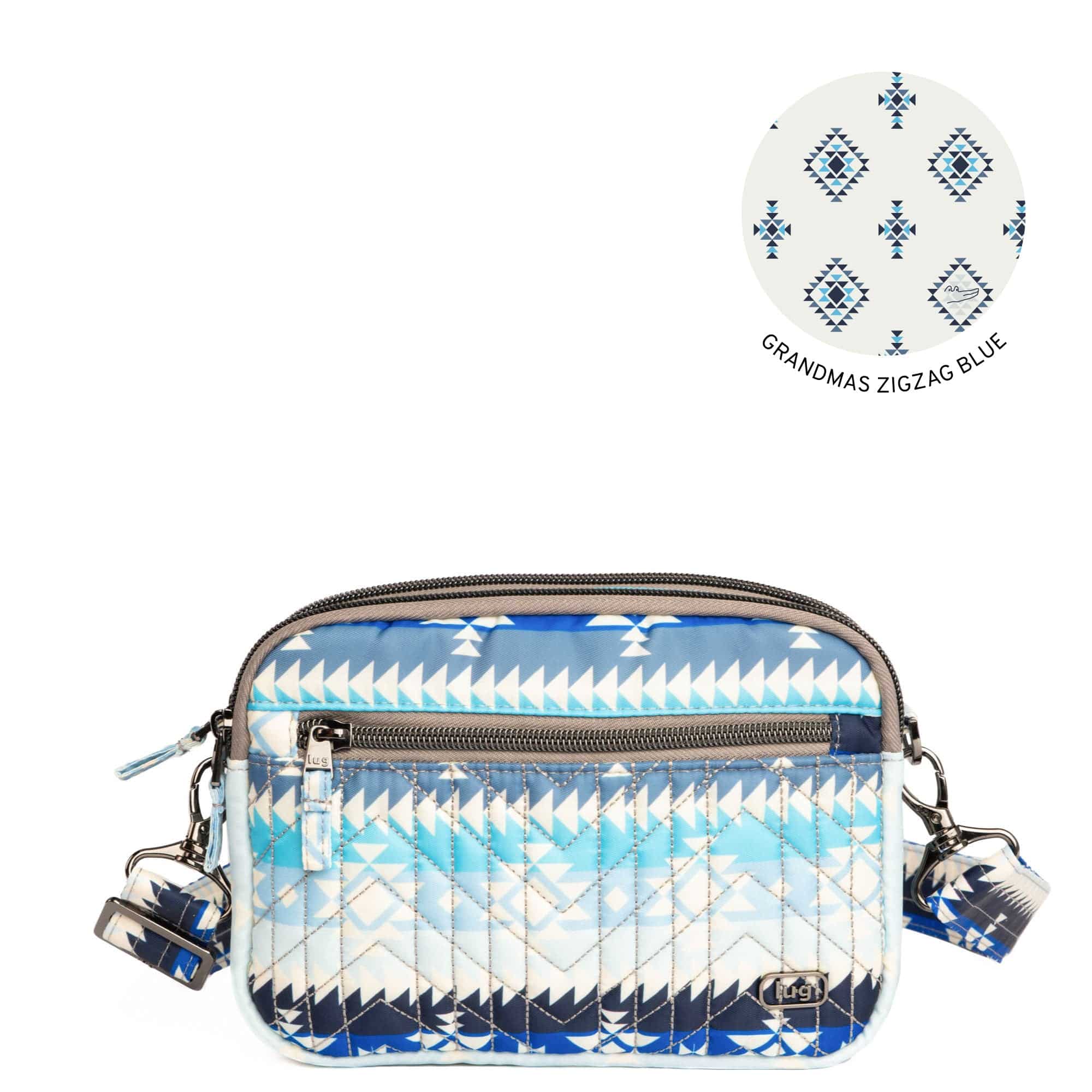 Guild Collection Classic Super Coupe 2 Crossbody Bag - SOUTHWEST GEESE BLUE - SuperCoupe2_SouthWestGeeseBlue