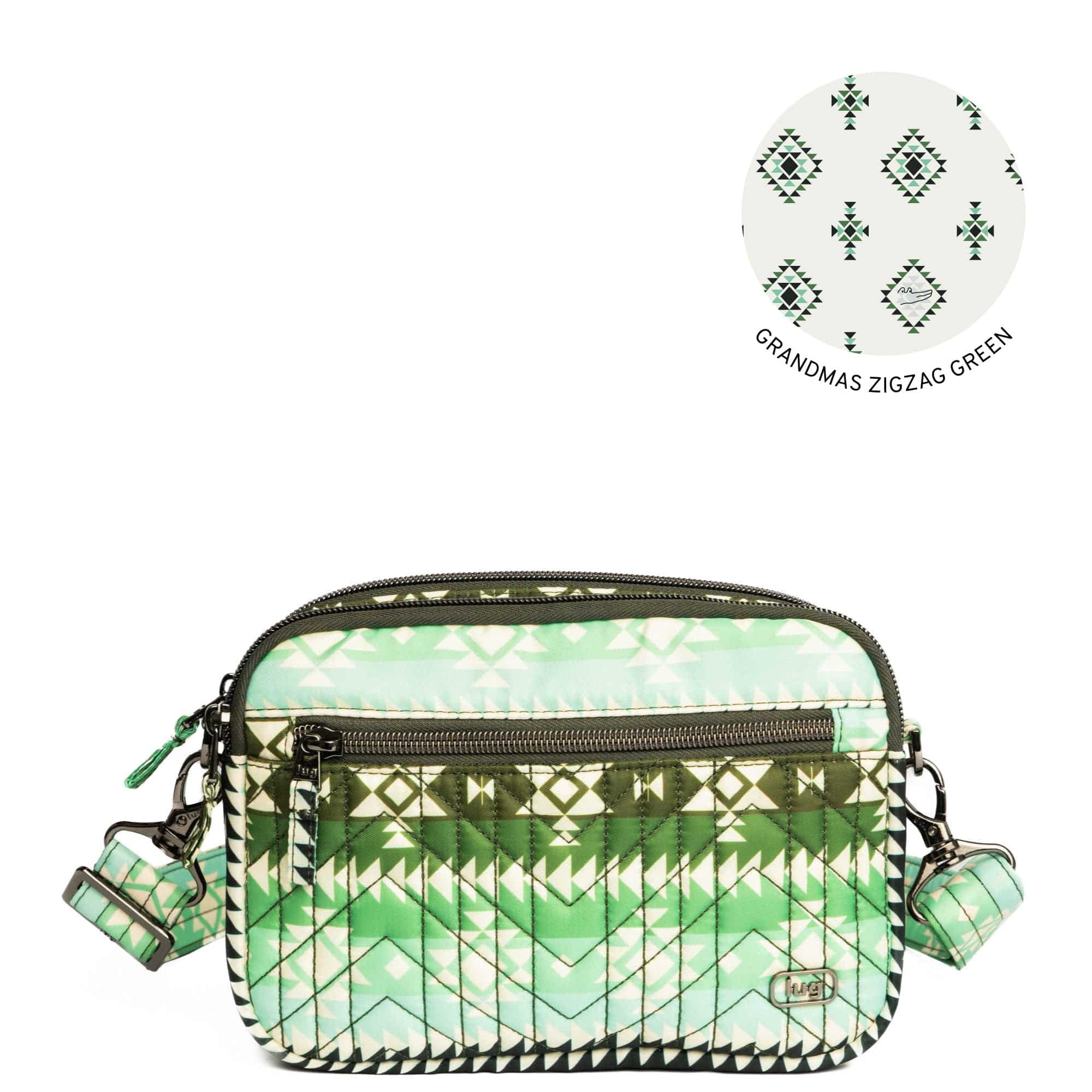 Guild Collection Classic Super Coupe 2 Crossbody Bag - SOUTHWEST GEESE GREEN - SuperCoupe2_SouthWestGeeseGreen