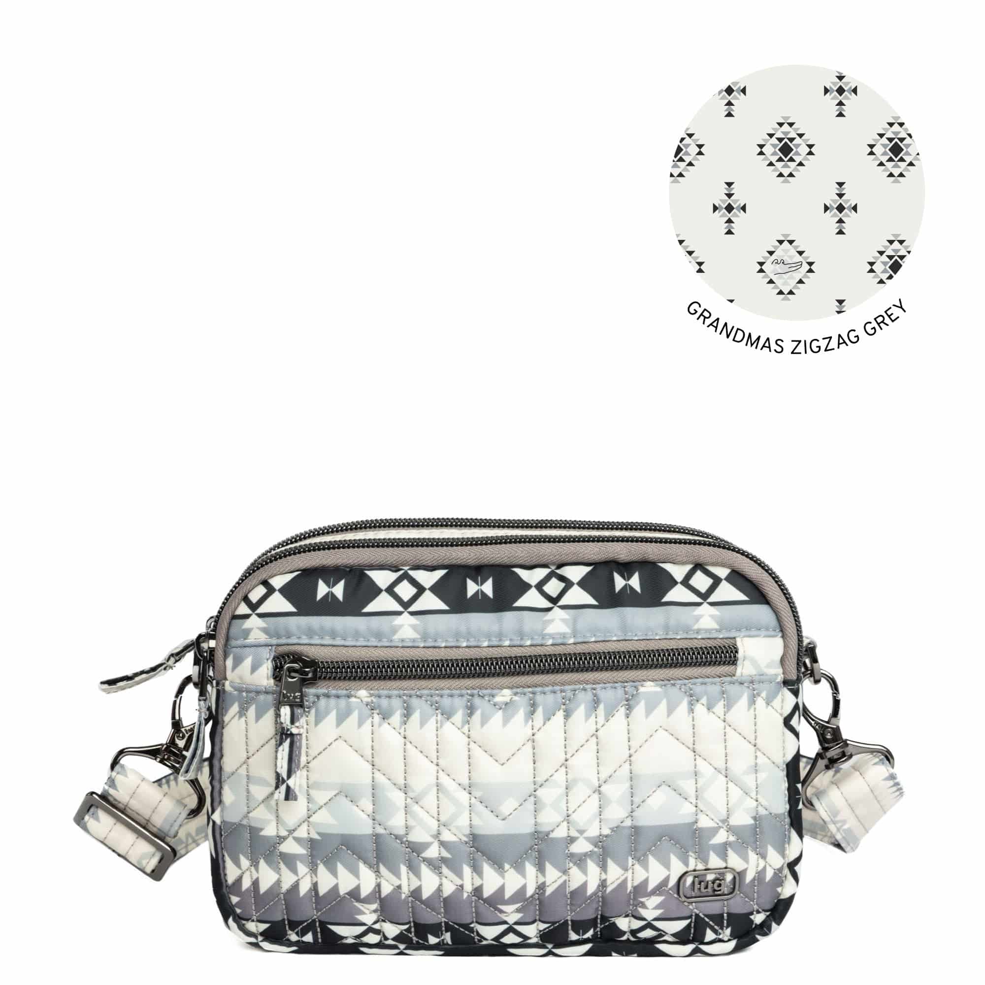 Guild Collection Classic Super Coupe 2 Crossbody Bag - SOUTHWEST GEESE GREY - SuperCoupe2_SouthWestGeeseGrey