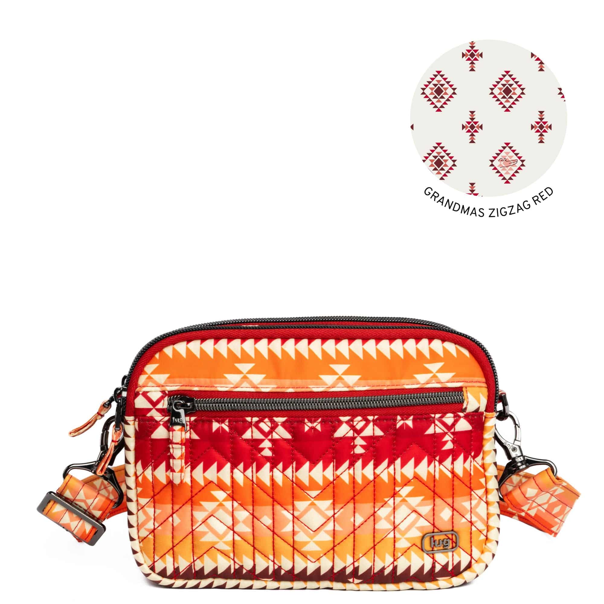 Guild Collection Classic Super Coupe 2 Crossbody Bag - SOUTHWEST GEESE RED - SuperCoupe2_SouthWestGeeseRed