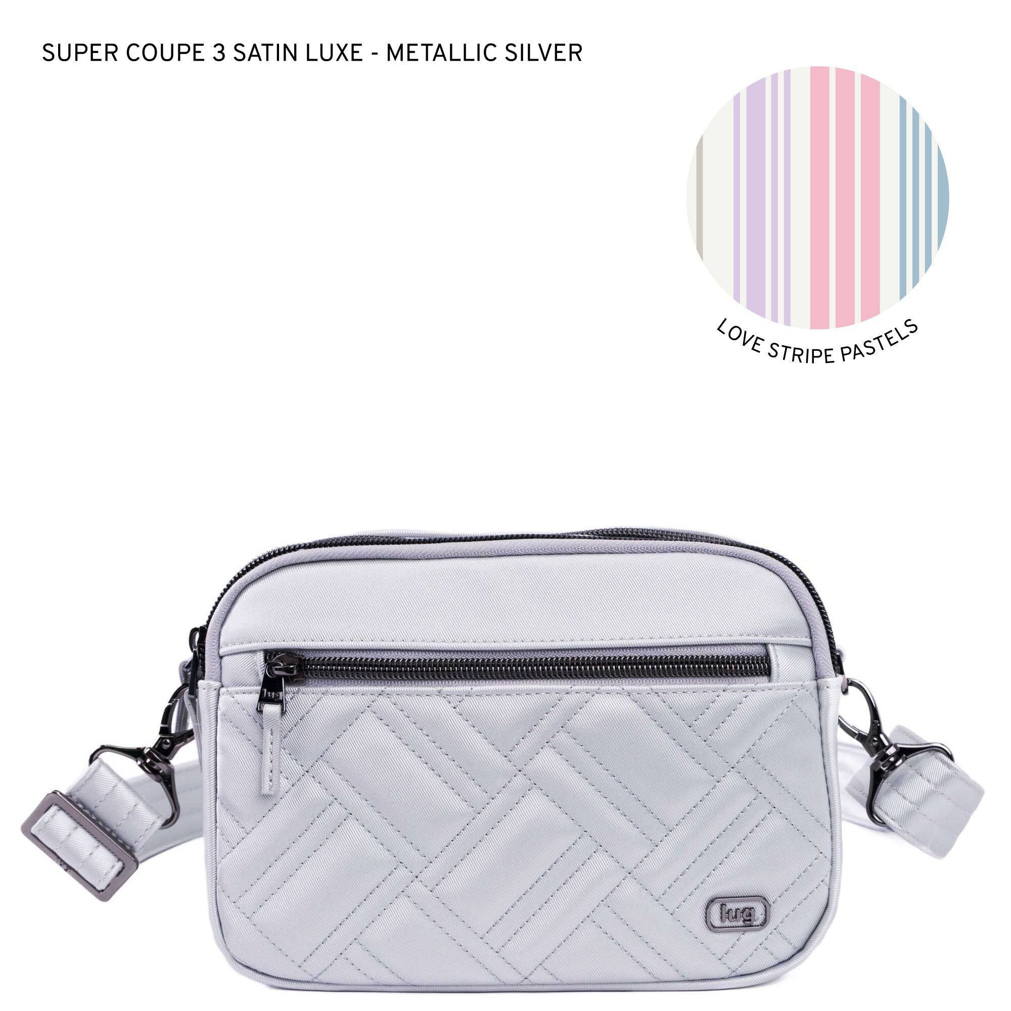 Super Coupe 3 Satin Luxe Convertible Crossbody Bag - METALLIC SILVER - SuperCoupe3SL_MetallicSilver_v2