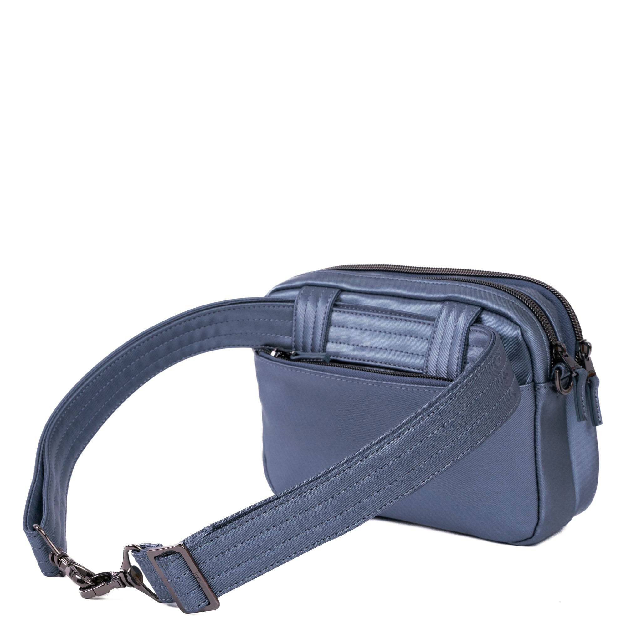 Super Coupe 3 Satin Luxe Convertible Crossbody Bag - METALLIC BLUE MOON - SuperCoupe3_SatinLuxe_MetallicBlueMoon_04