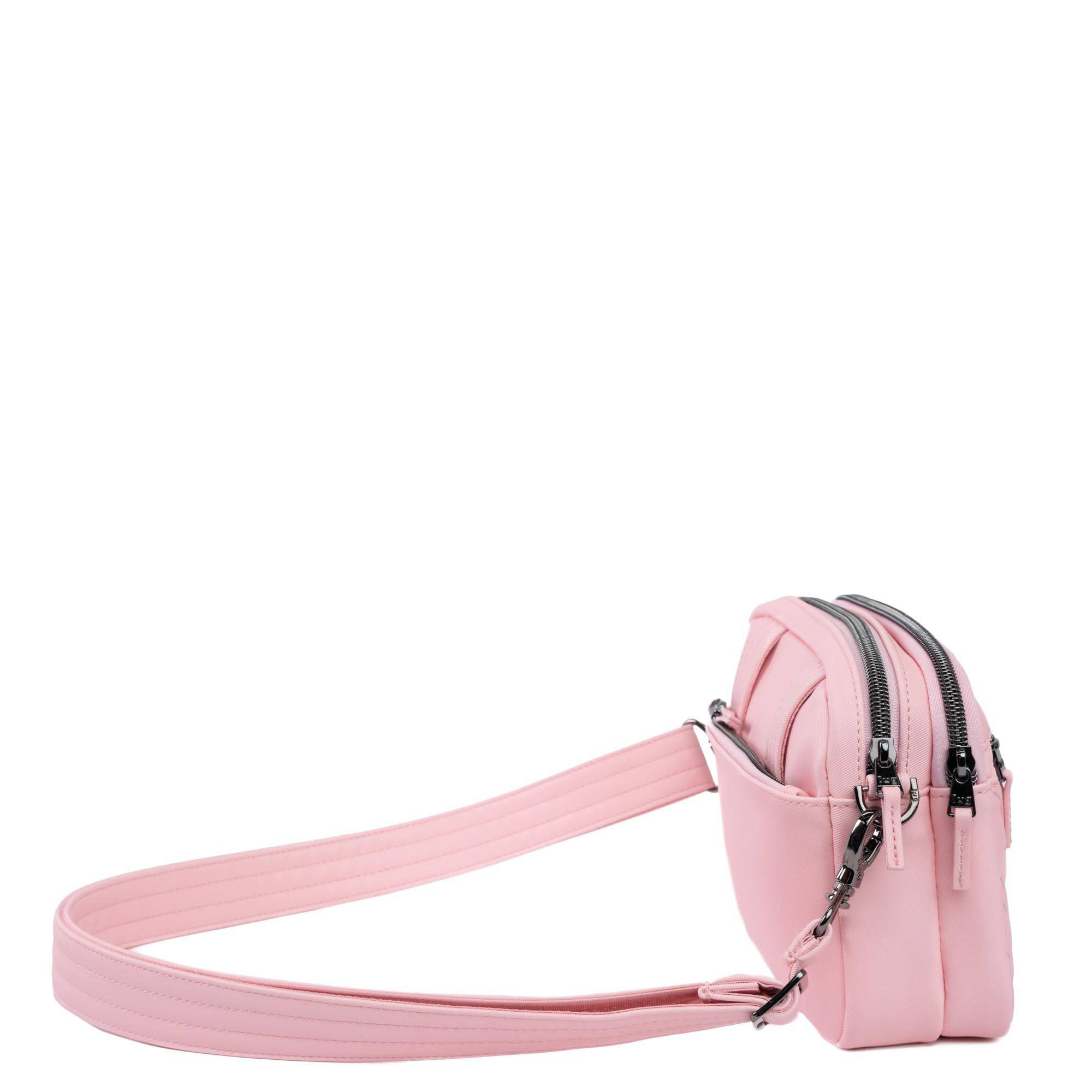 Super Coupe 3 Satin Luxe Convertible Crossbody Bag - BUBBLE PINK - SuperCoupe3_SatinLuxe_MetallicBubblePink_03