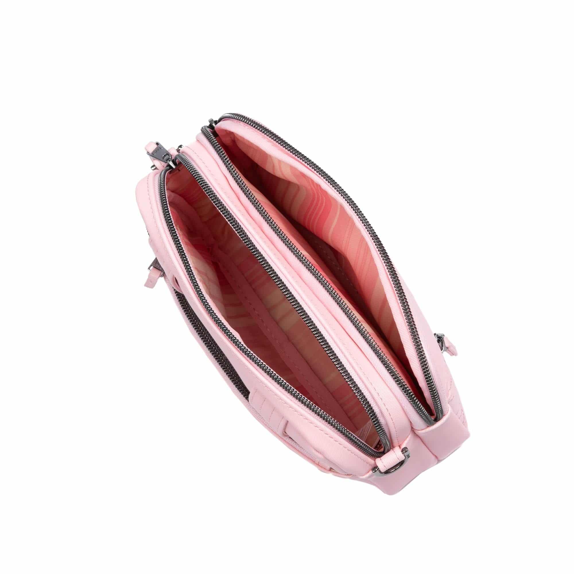 Super Coupe 3 Satin Luxe Convertible Crossbody Bag - BUBBLE PINK - SuperCoupe3_SatinLuxe_MetallicBubblePink_05