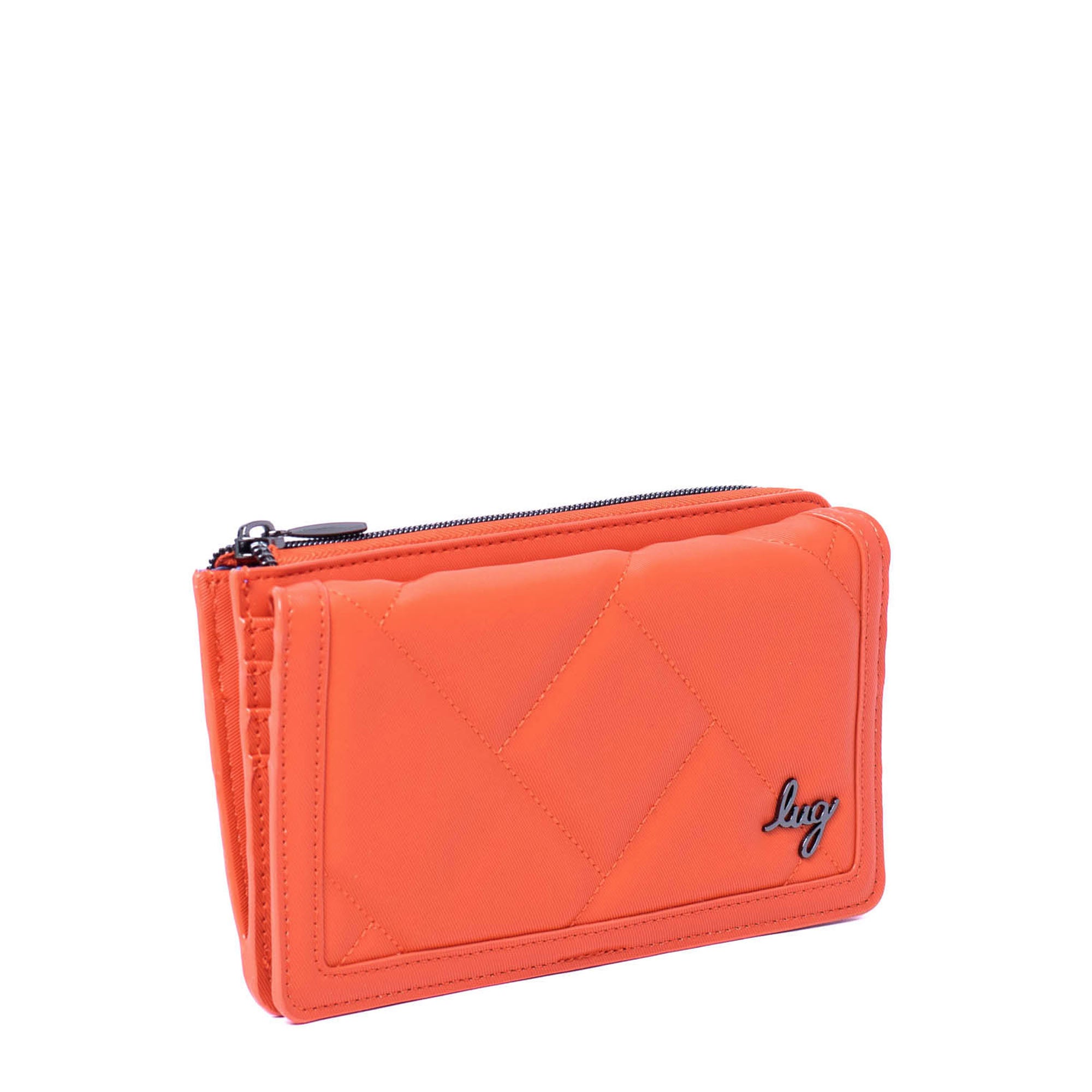 Surrey Satin Luxe VL RFID Wallet - PAPAYA - SurreySatin_PapayaSatinVL_02