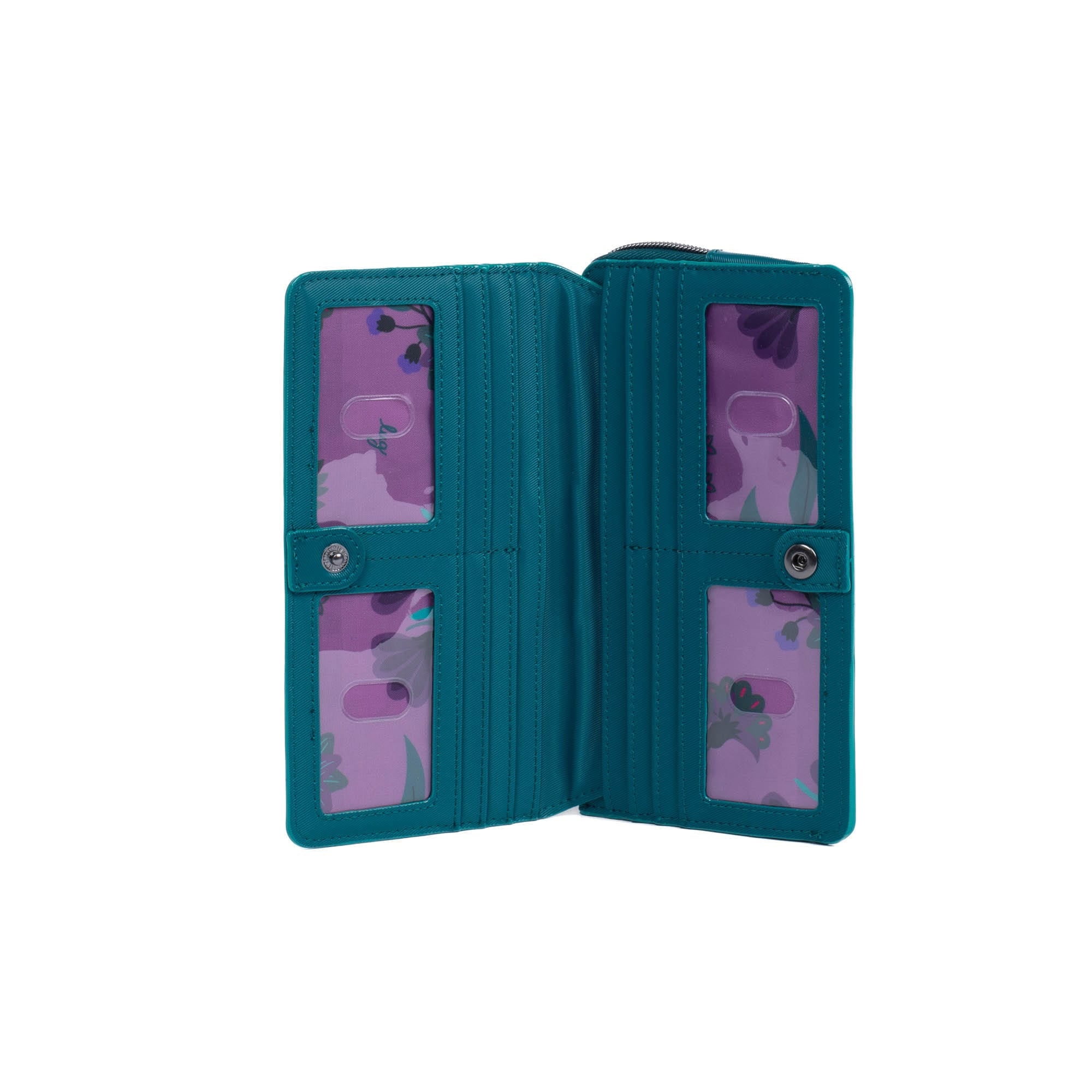 Surrey Satin Luxe VL RFID Wallet - TEAL - SurreySatin_TealSatinVL_05
