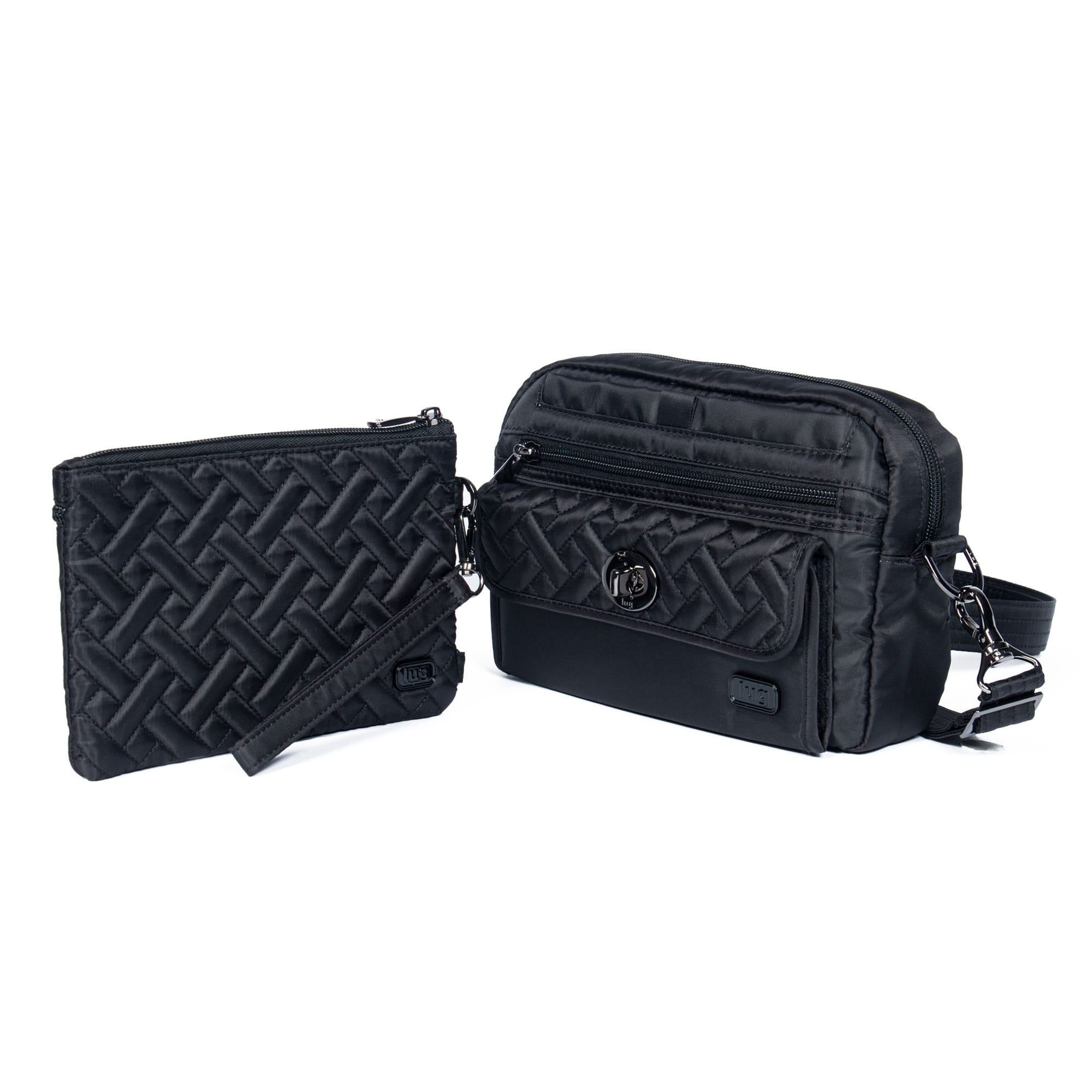 Switch Crossbody Bag & Peekaboo Pouch Set - MIDNIGHT BLACK - Switch_Peekaboo_Black