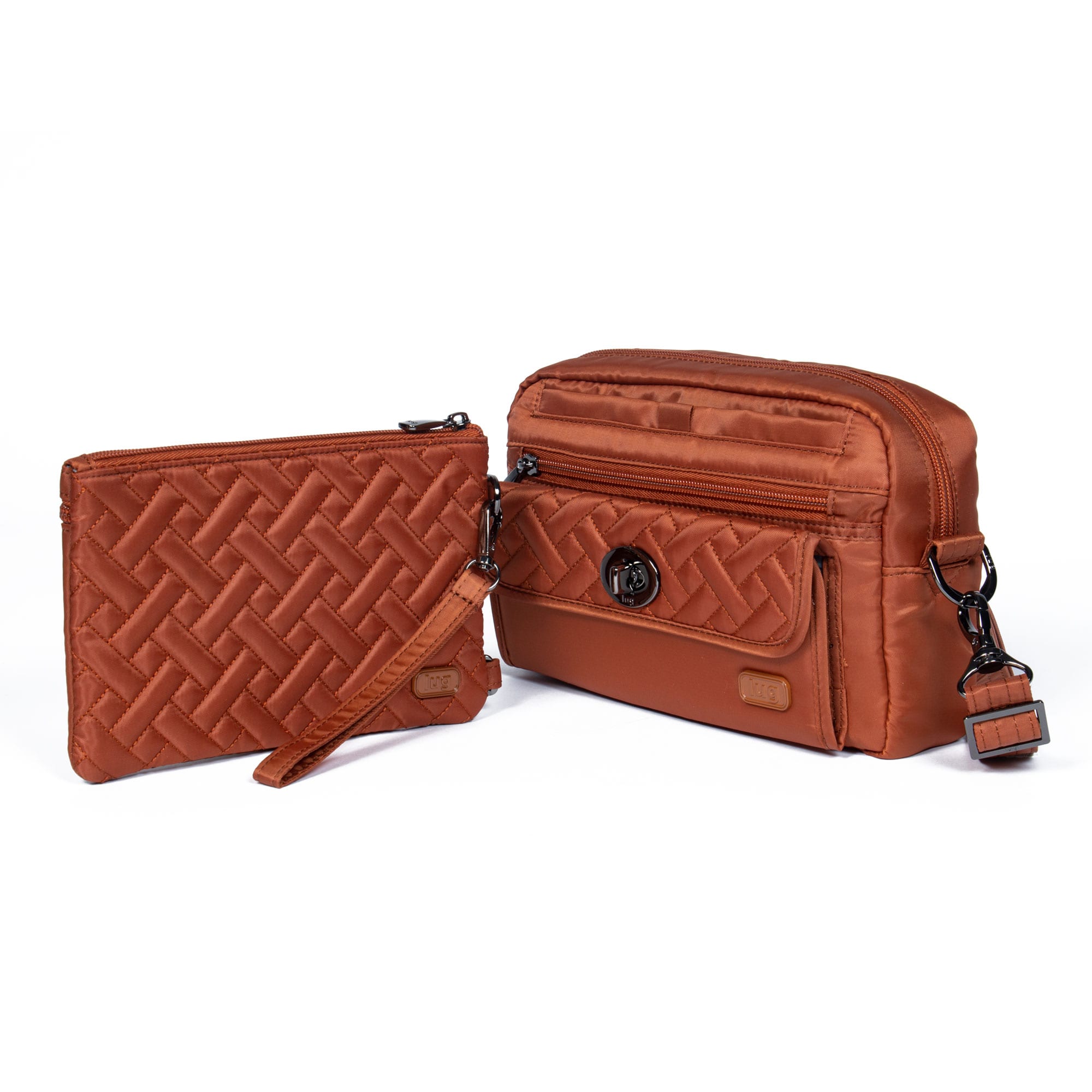 Switch Crossbody Bag & Peekaboo Pouch Set - - Switch_Peekaboo_CopperBrown