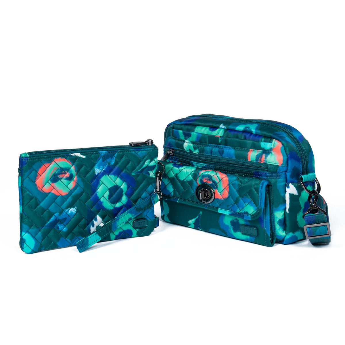 Switch Crossbody Bag &amp; Peekaboo Pouch Set - MYSTIC BLOOM FOREST - Switch_Peekaboo_MysticBloomForest