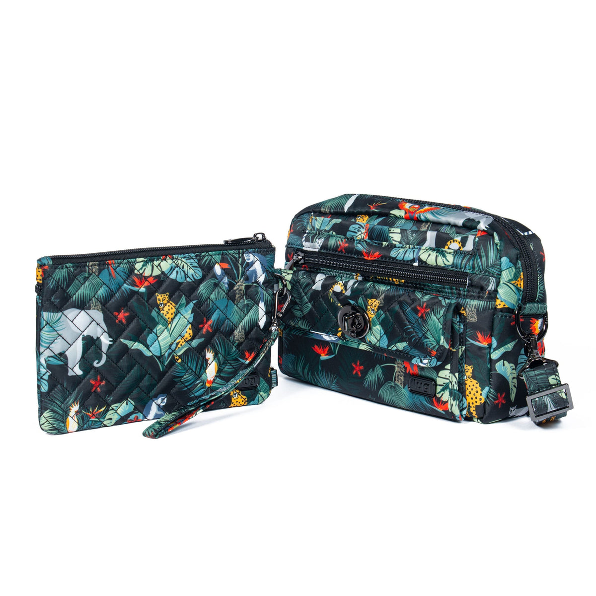 Switch Crossbody Bag &amp; Peekaboo Pouch Set - WILDLIFE BLACK - Switch_Peekaboo_WildlifeBlack