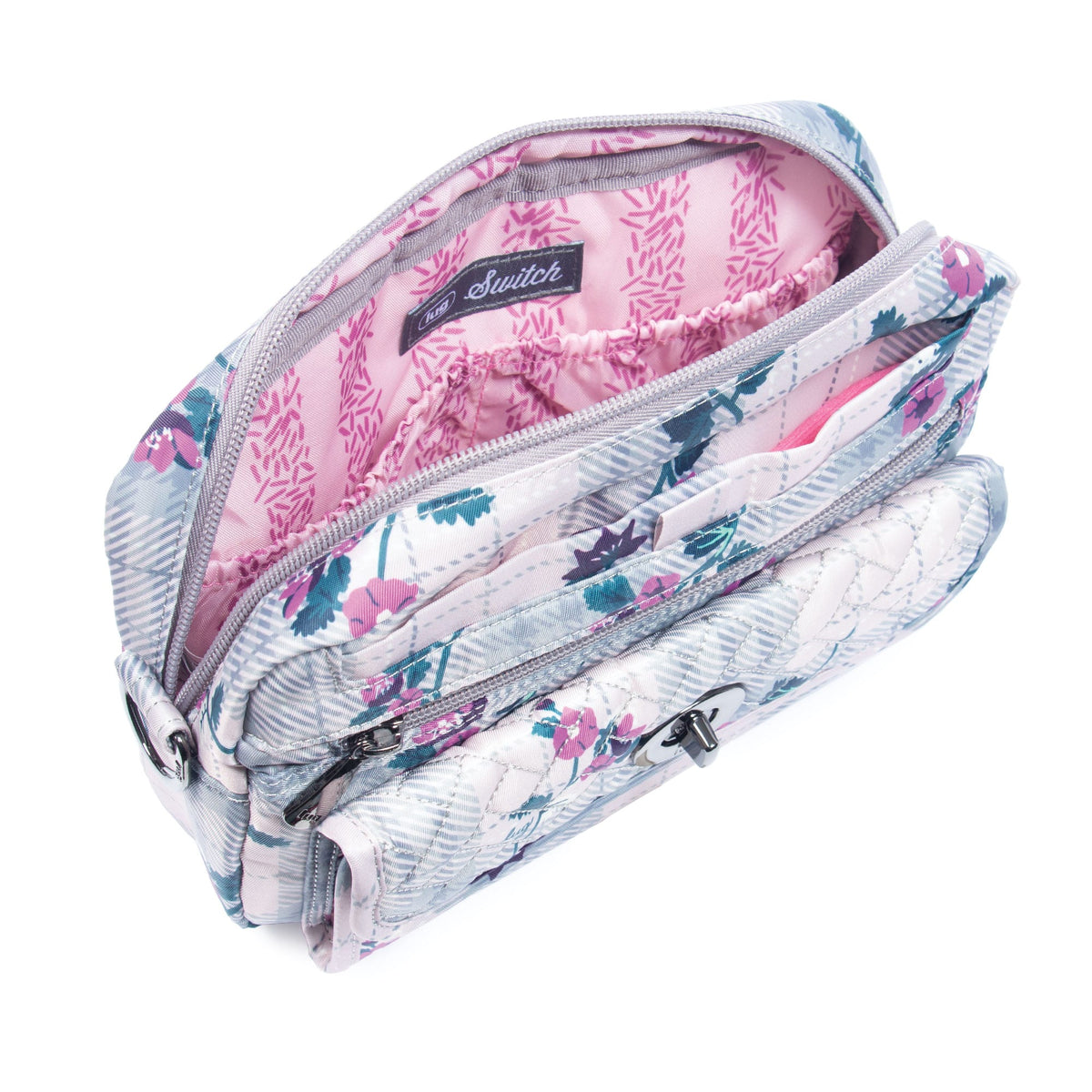 Switch Crossbody Bag &amp; Peekaboo Pouch Set - PLAID FLORAL PEARL - Switch_PlaidFloralPearl_05_41cd5cf1-79f7-4a17-a95f-645eea9b8c76