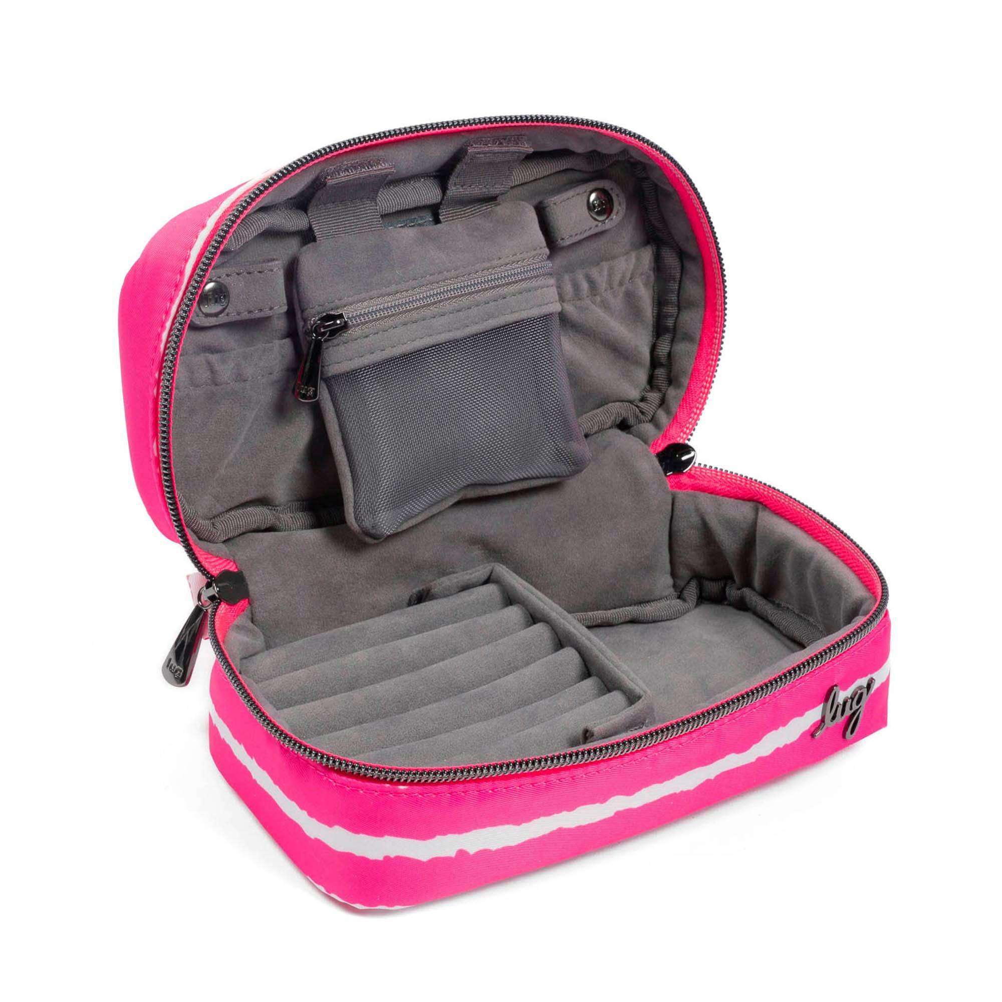 Swizzle Jewelry Case - MAGENTA STRIPE - Swizzle_MagentaStripe_05